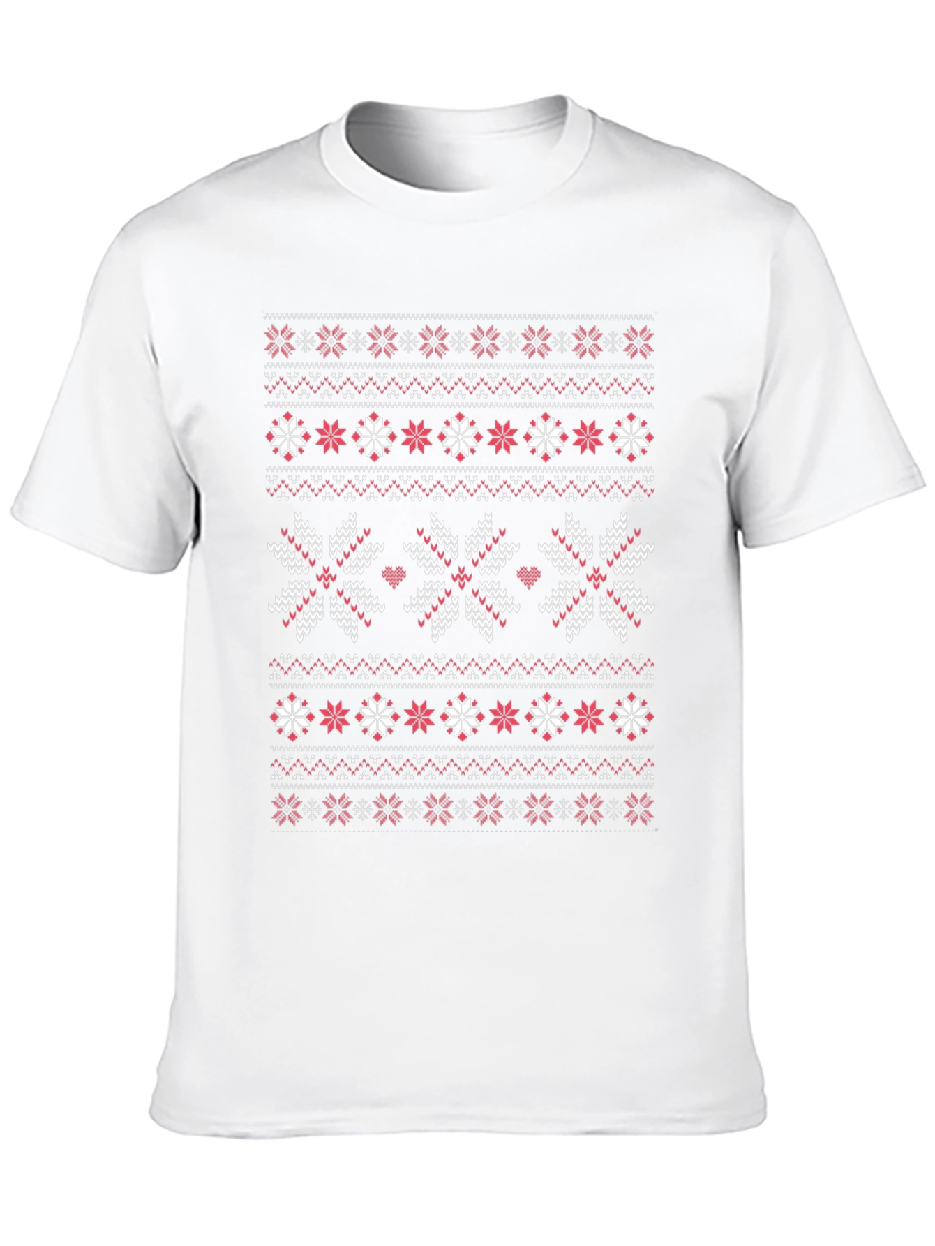 Ugly Christmas Sweater Pattern T-Shirt - Holiday Season