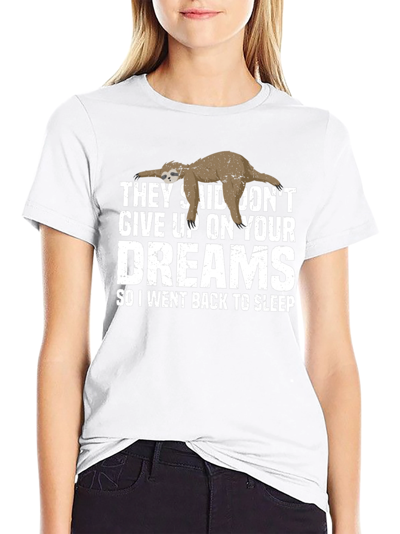 Funny Sloth Dreams T-Shirt - Soft Cotton Tee