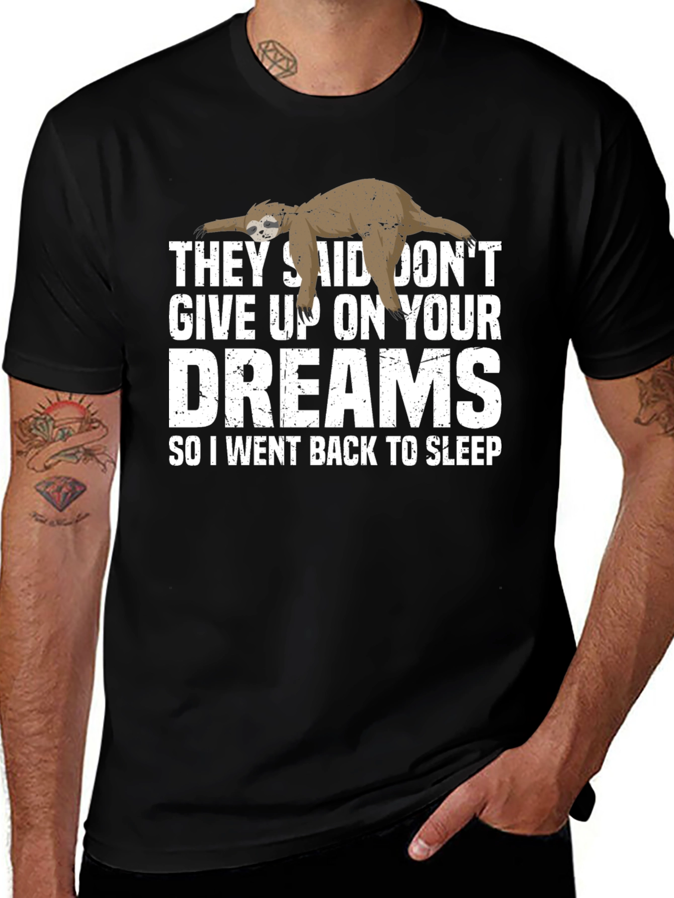 Funny Sloth Dreams T-Shirt - Soft Cotton Tee