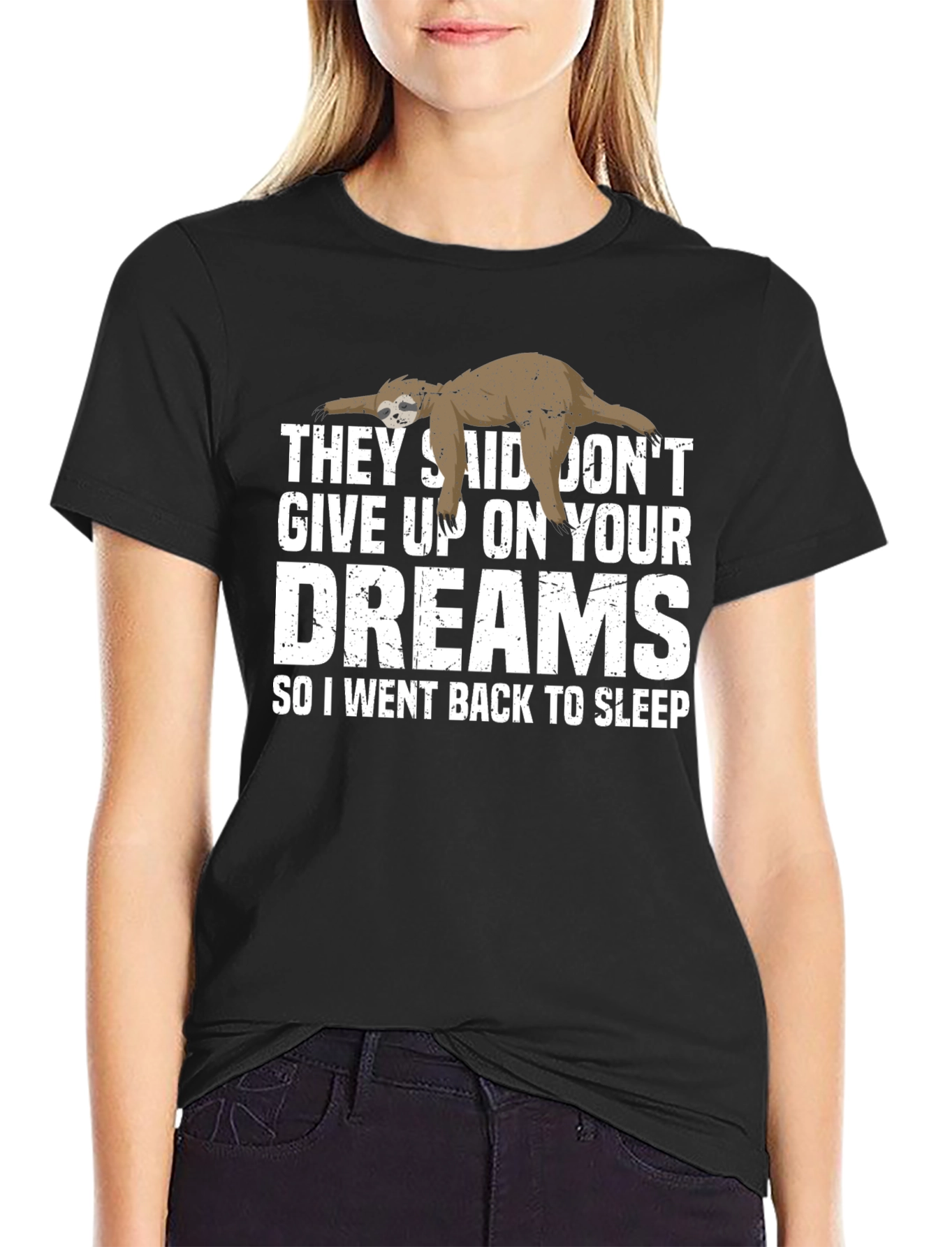 Funny Sloth Dreams T-Shirt - Soft Cotton Tee