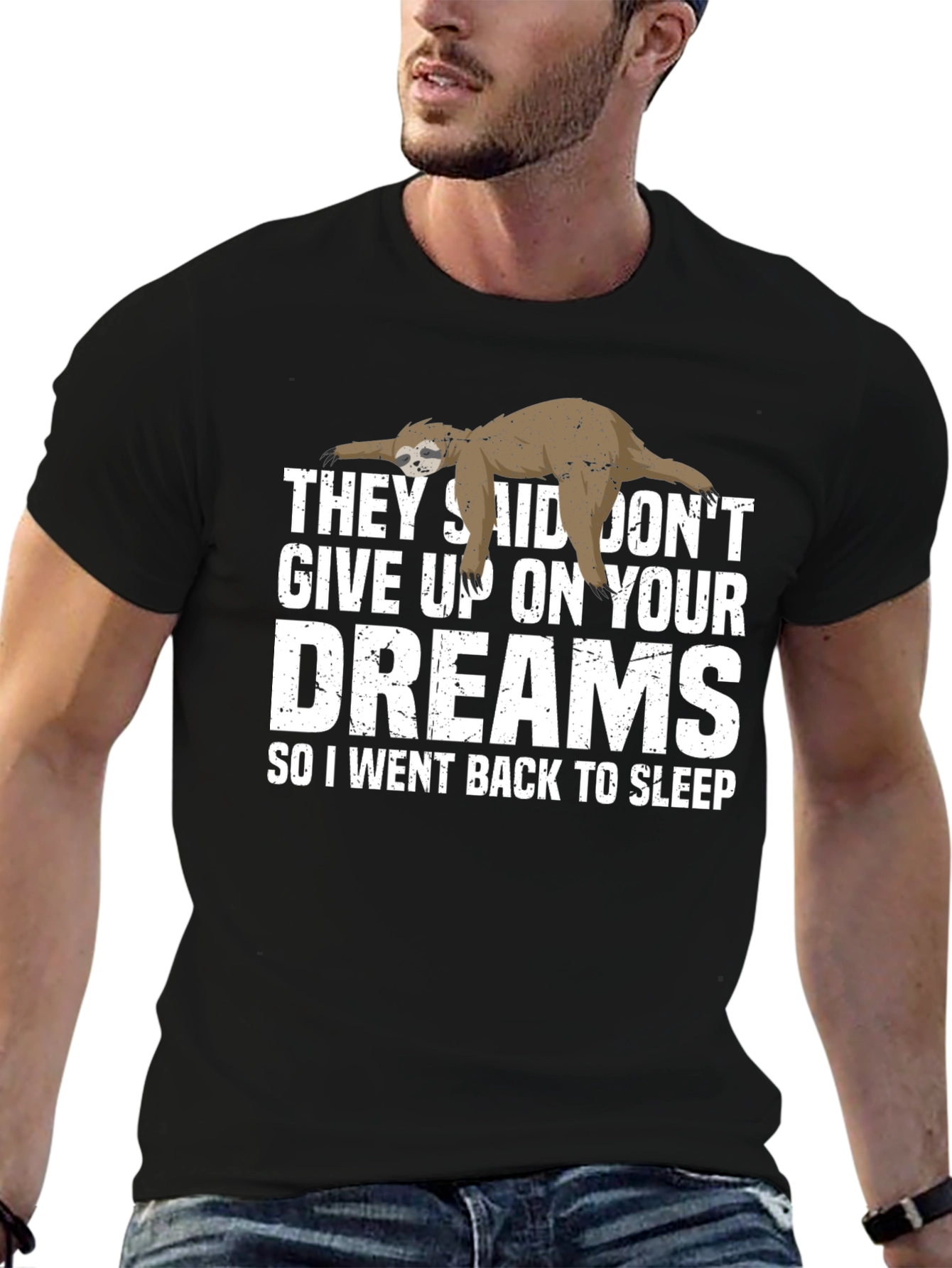 Funny Sloth Dreams T-Shirt - Soft Cotton Tee