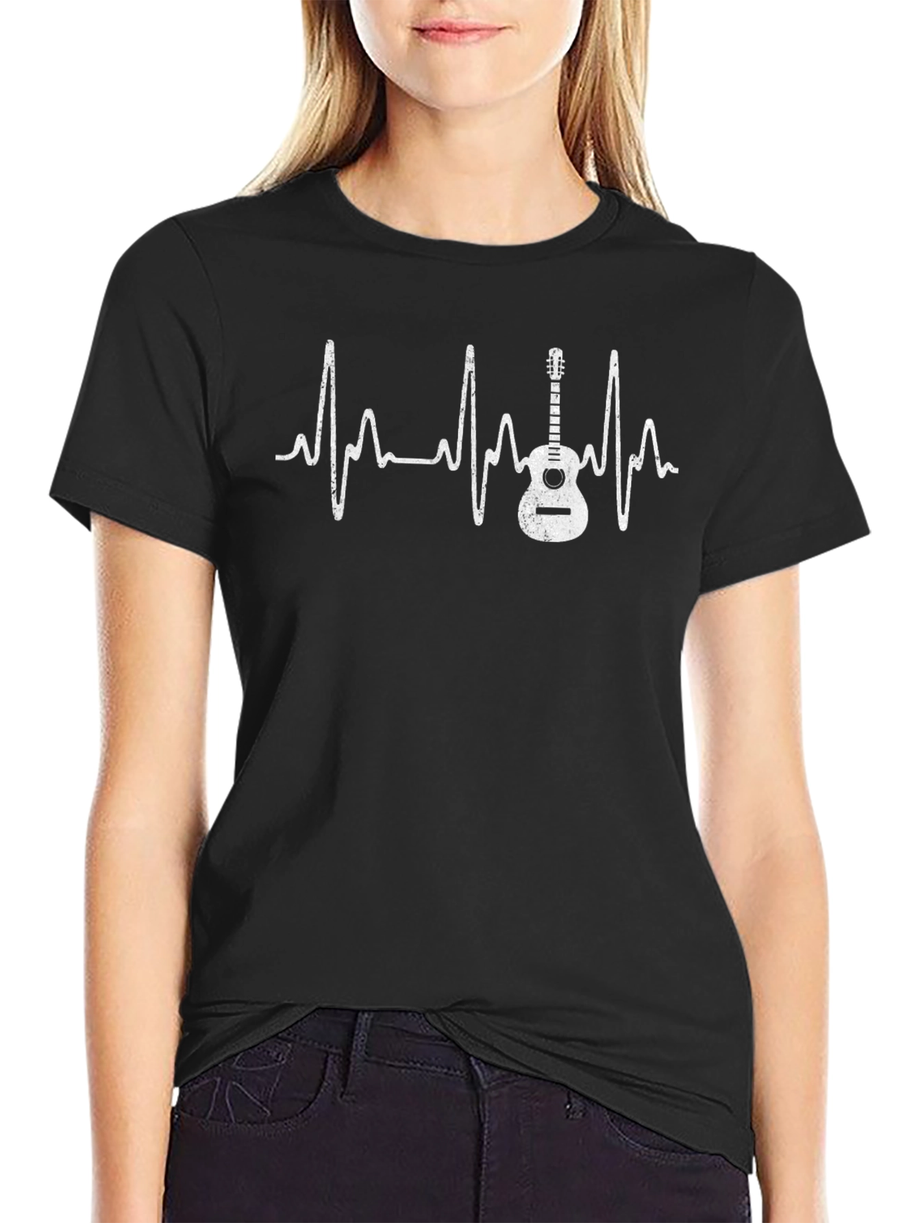Guitar Heartbeat T-Shirt - Music Lover Tee