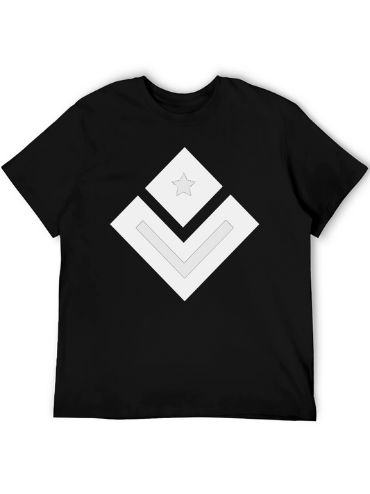 Geometric Star Graphic Tee - Modern Black Shirt
