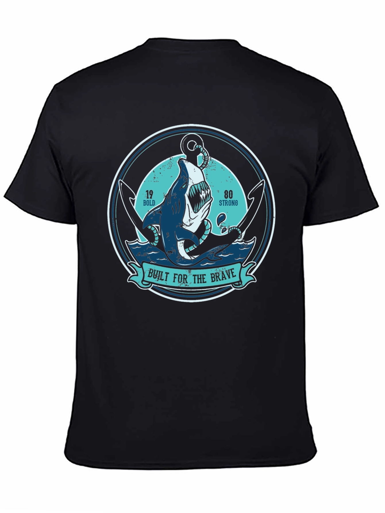 Built For The Brave Shark Anchor T-Shirt