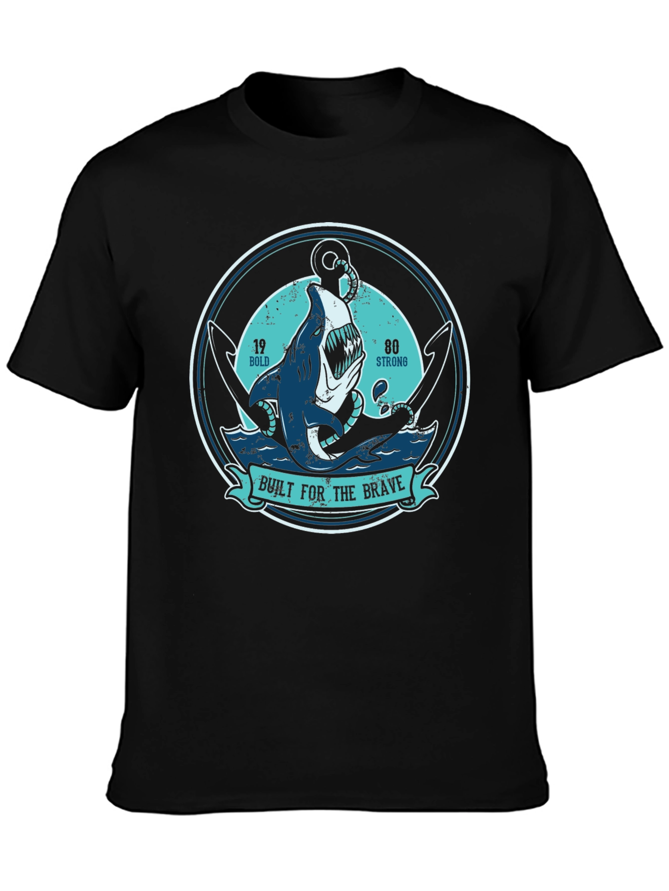 Built For The Brave Shark Anchor T-Shirt