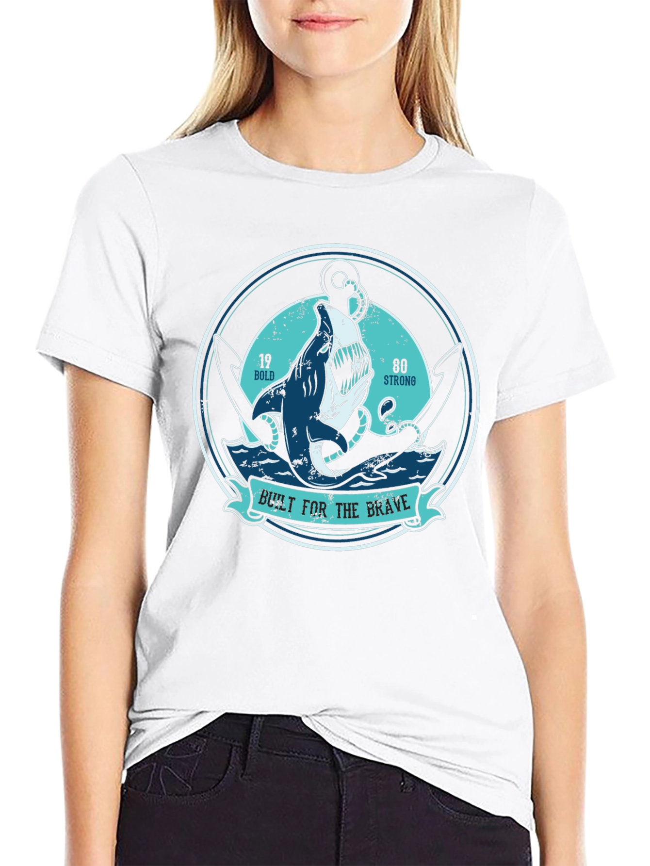 Built For The Brave Shark Anchor T-Shirt