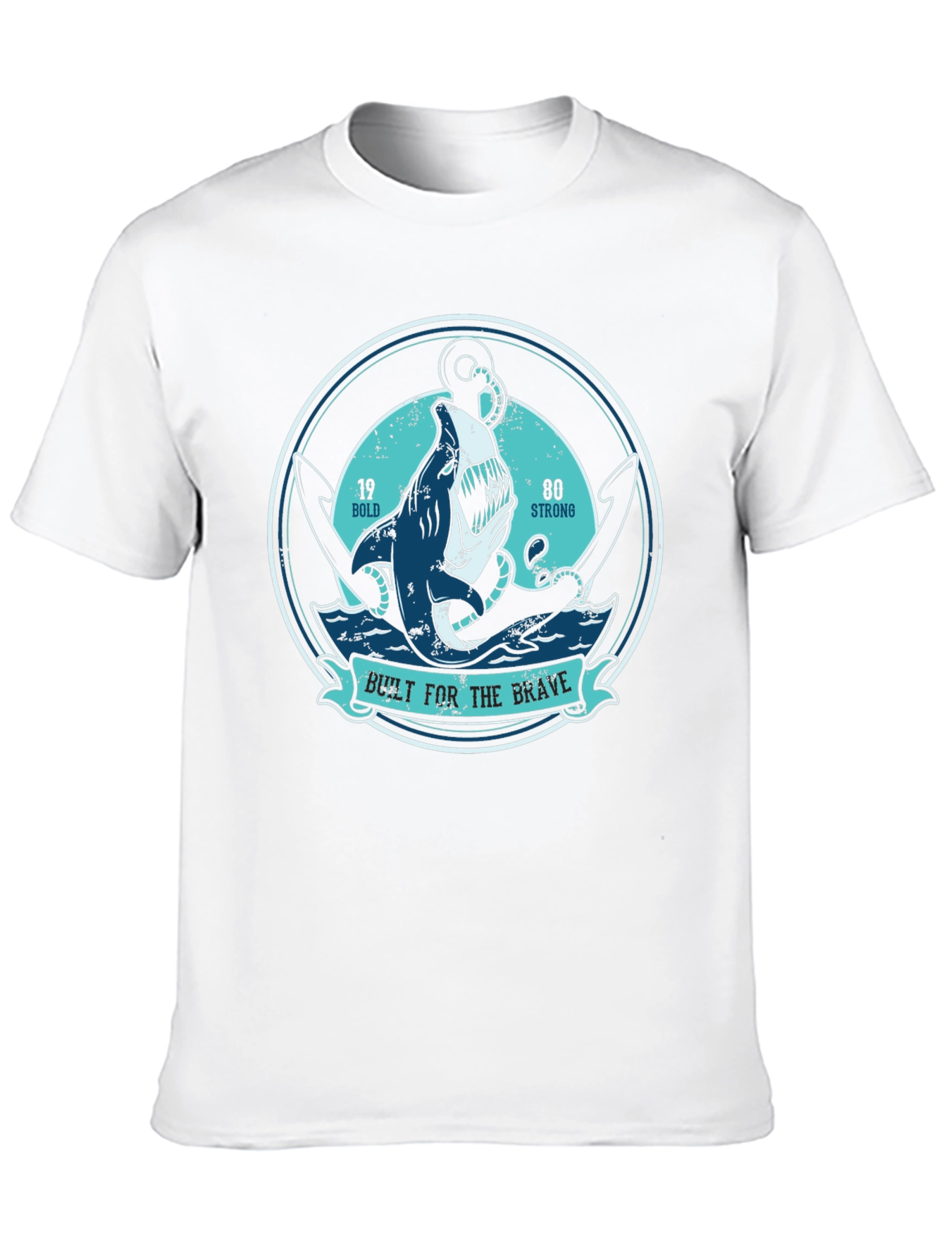 Built For The Brave Shark Anchor T-Shirt