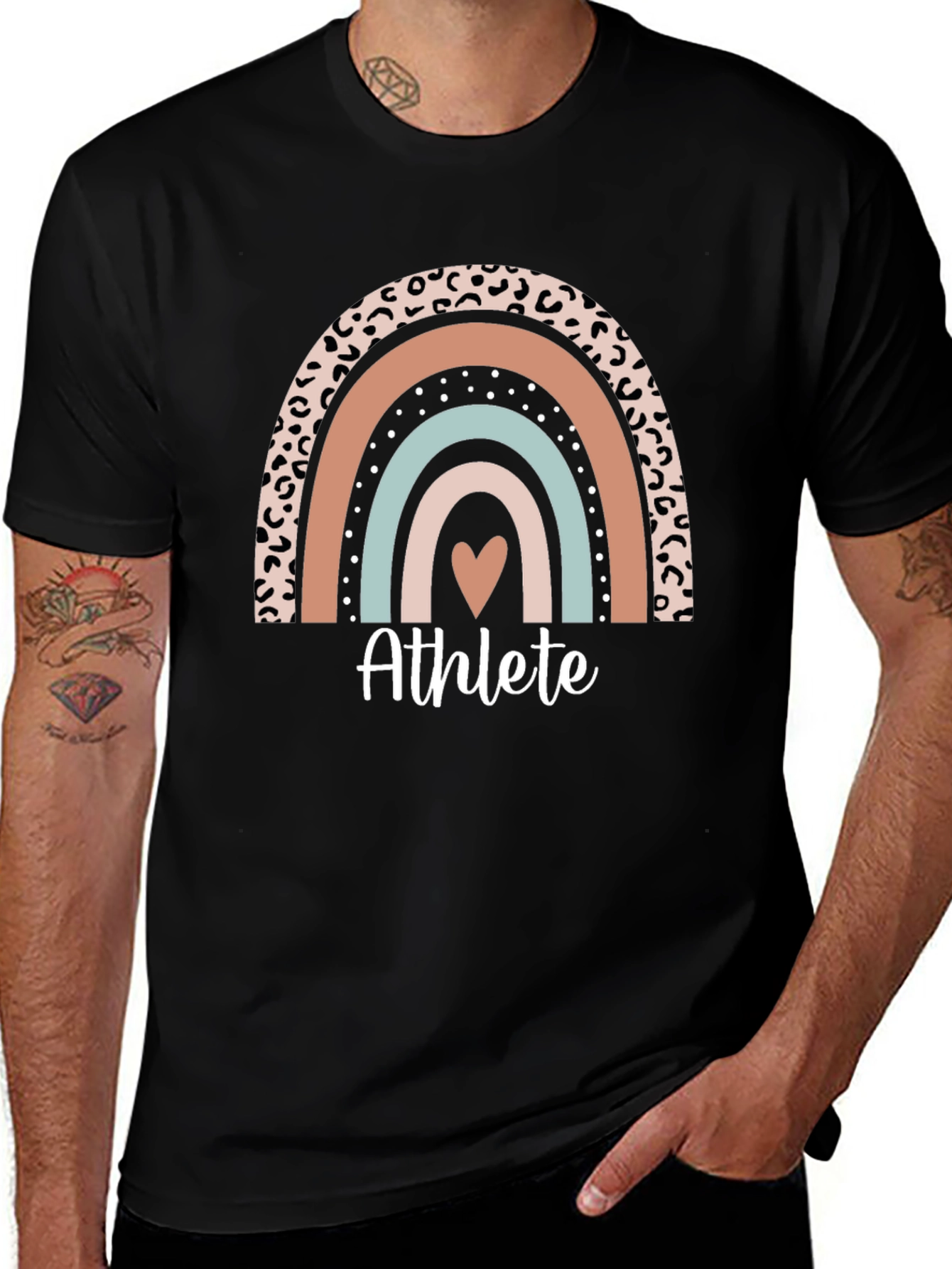Athlete Rainbow Heart T-Shirt - Unisex