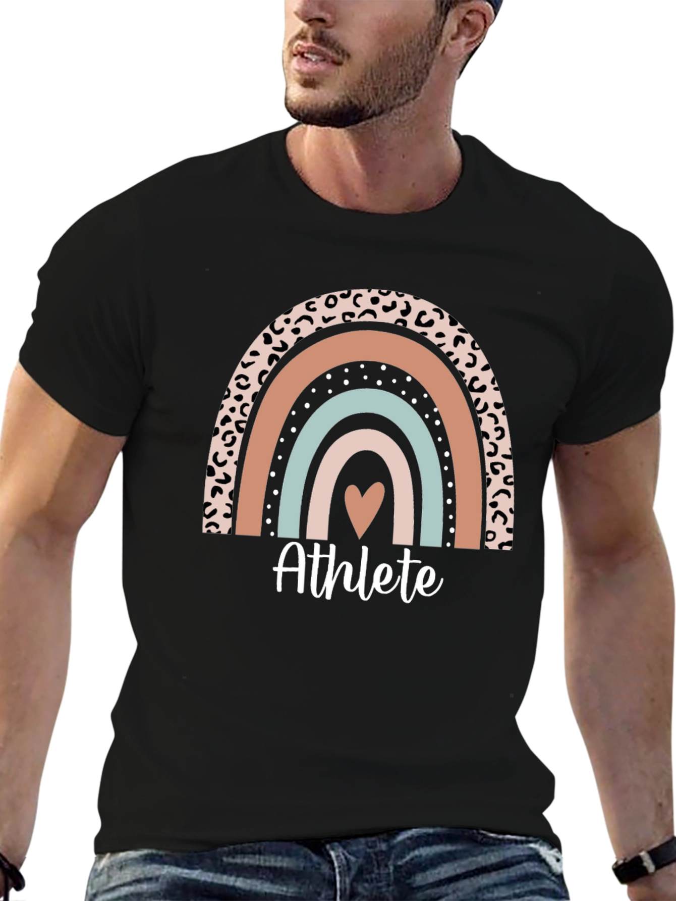 Athlete Rainbow Heart T-Shirt - Unisex