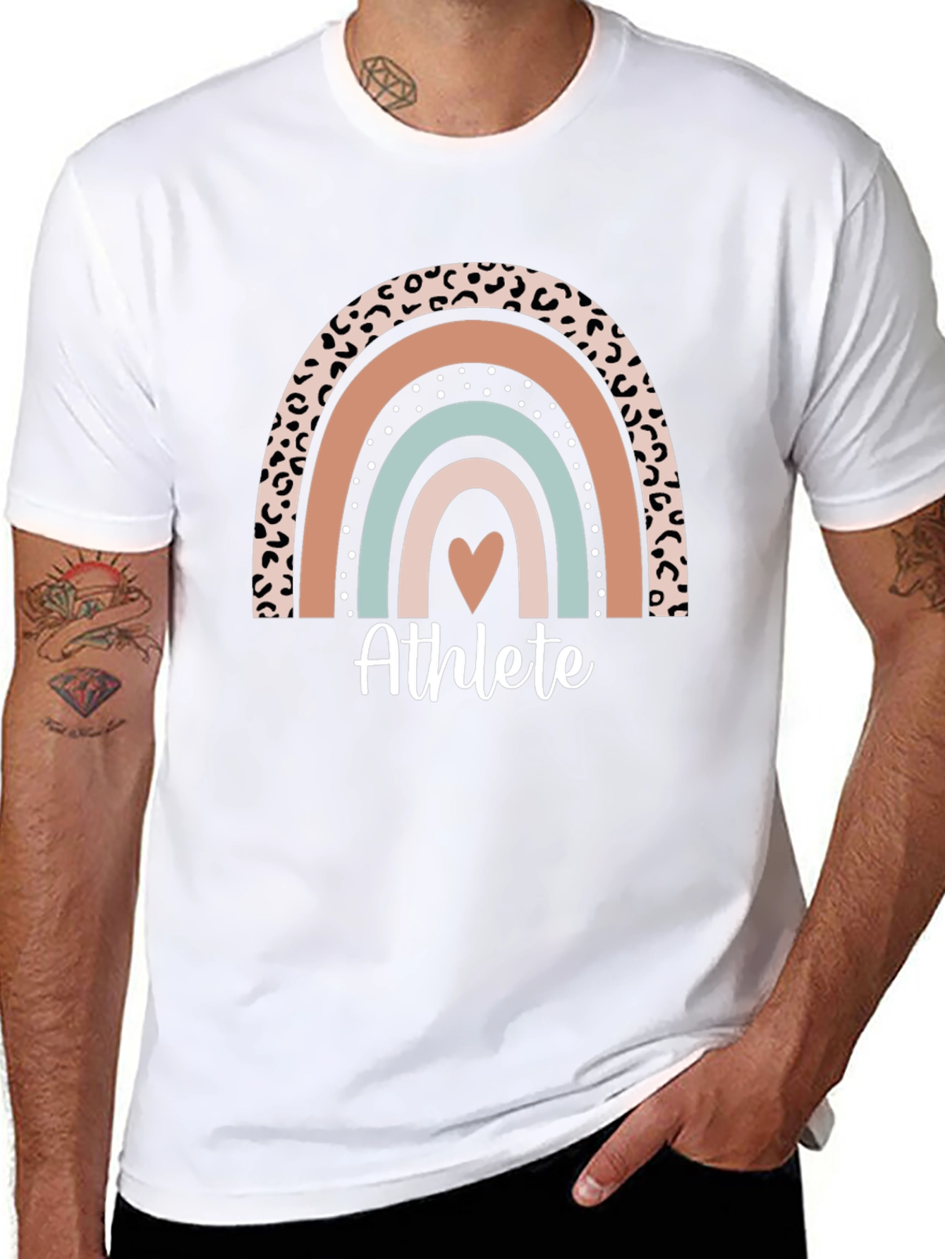 Athlete Rainbow Heart T-Shirt - Unisex