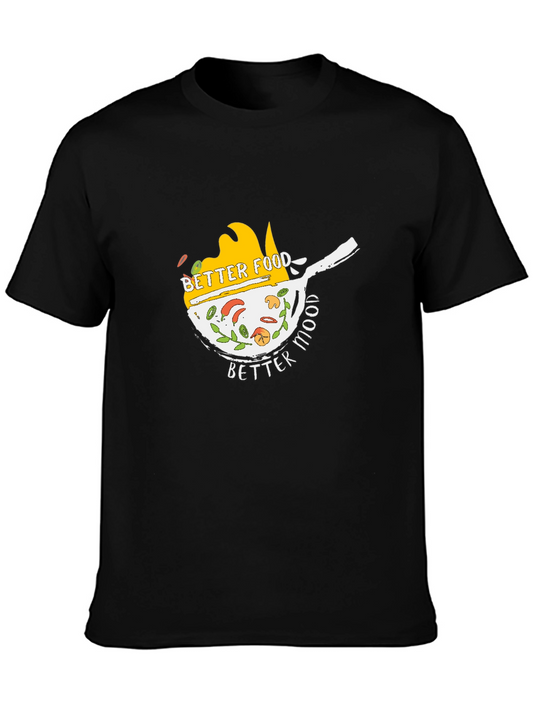 Better Food Better Mood Black T-Shirt