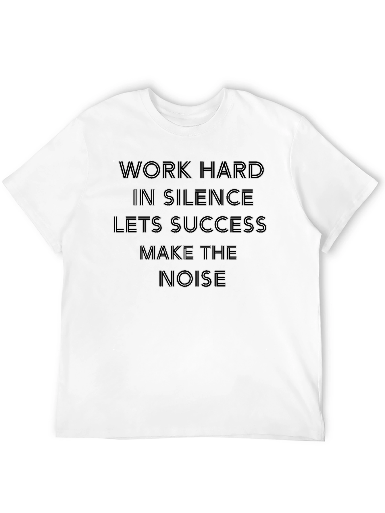 Motivational Graphic Tee - Work Hard in Silence