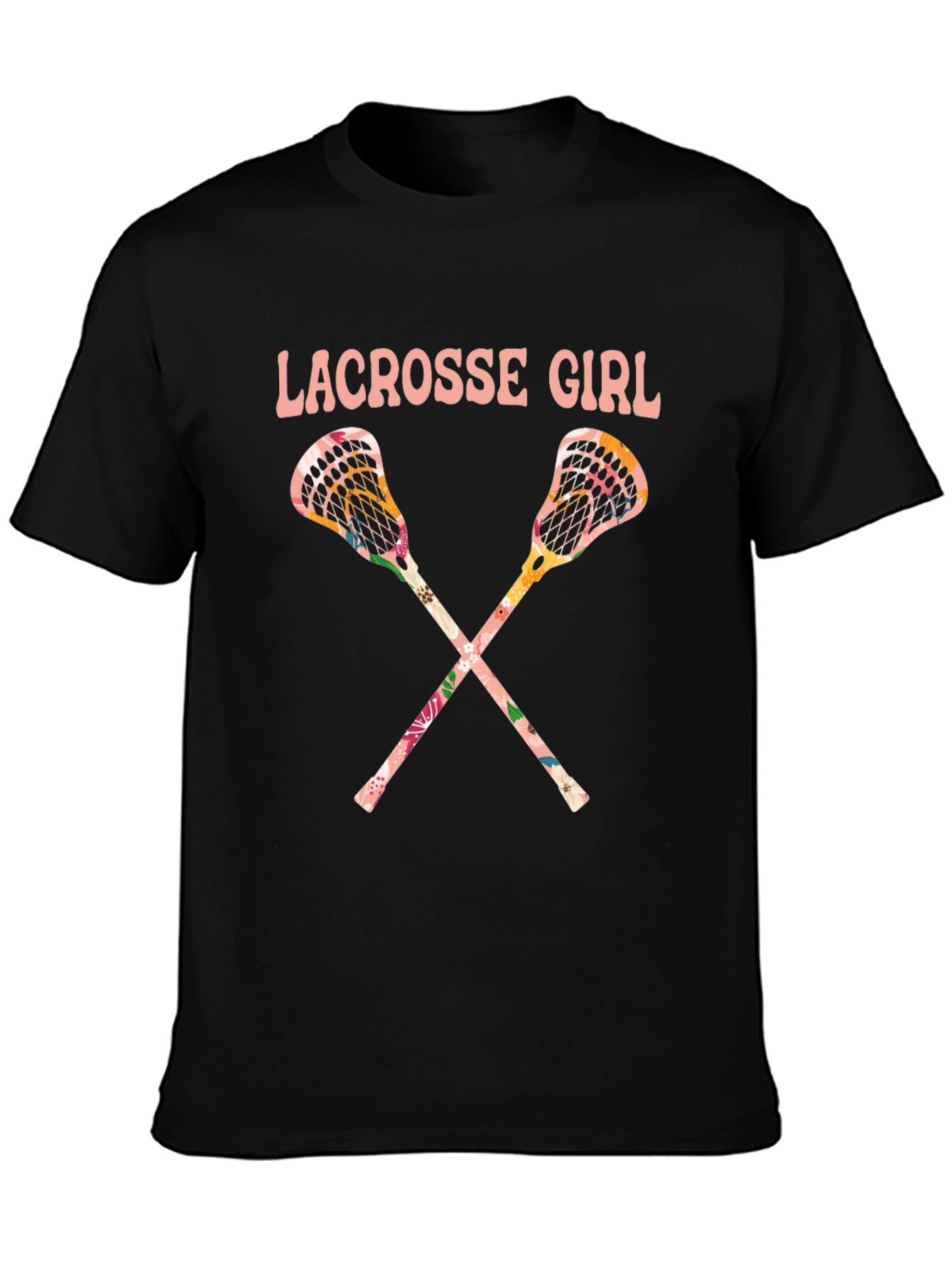Lacrosse Girl Floral T-Shirt