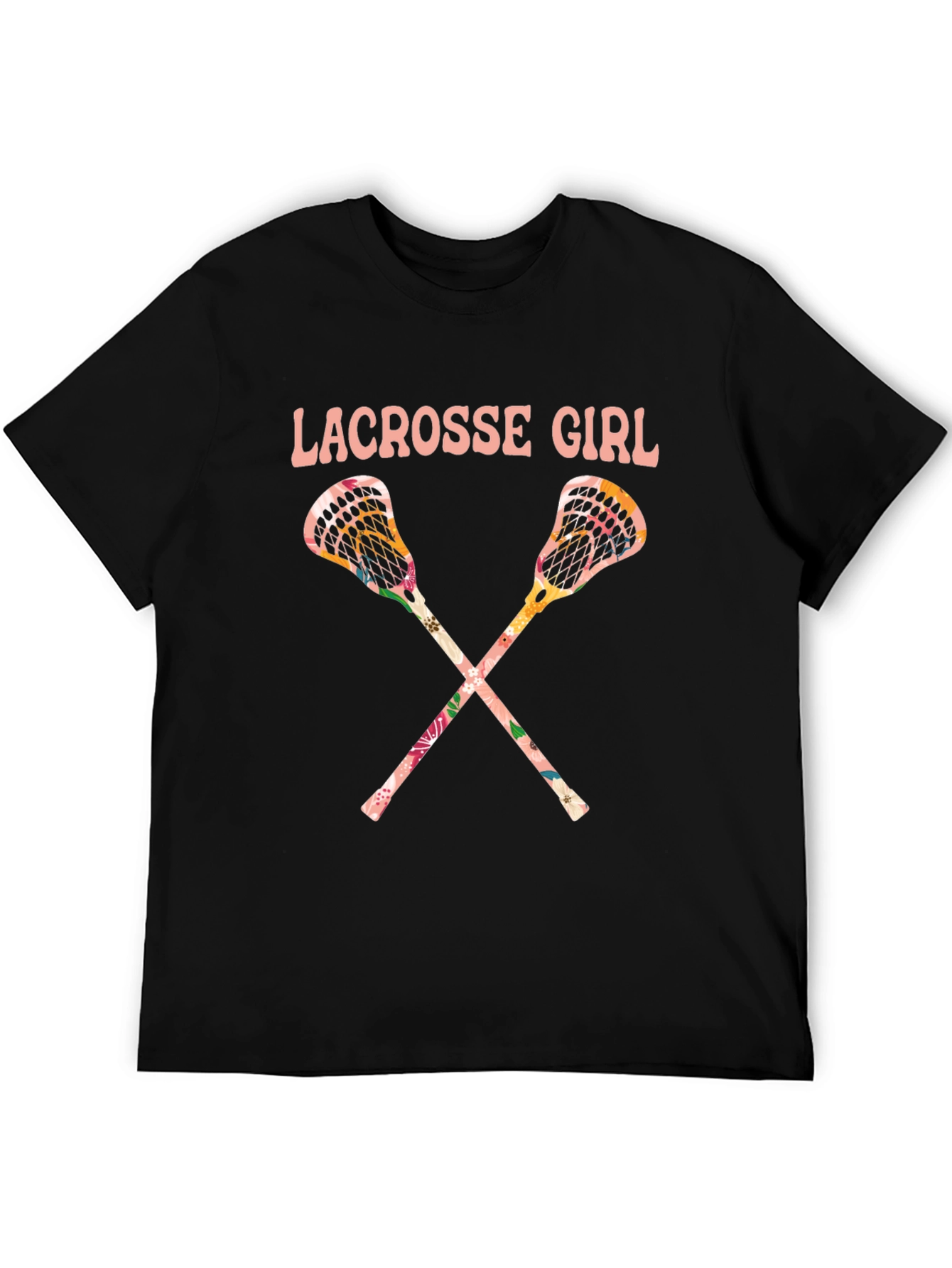 Lacrosse Girl Floral T-Shirt