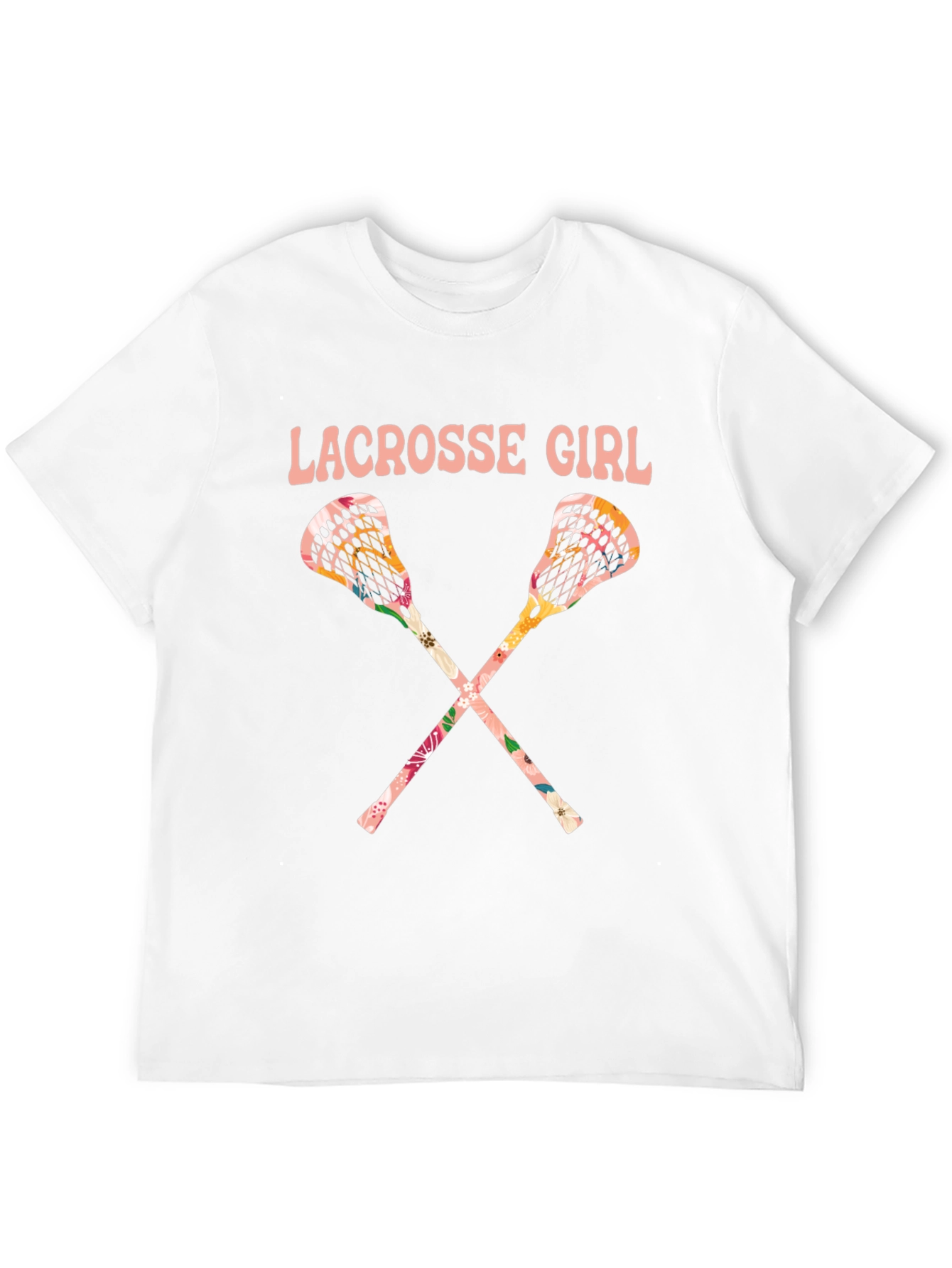 Lacrosse Girl Floral T-Shirt