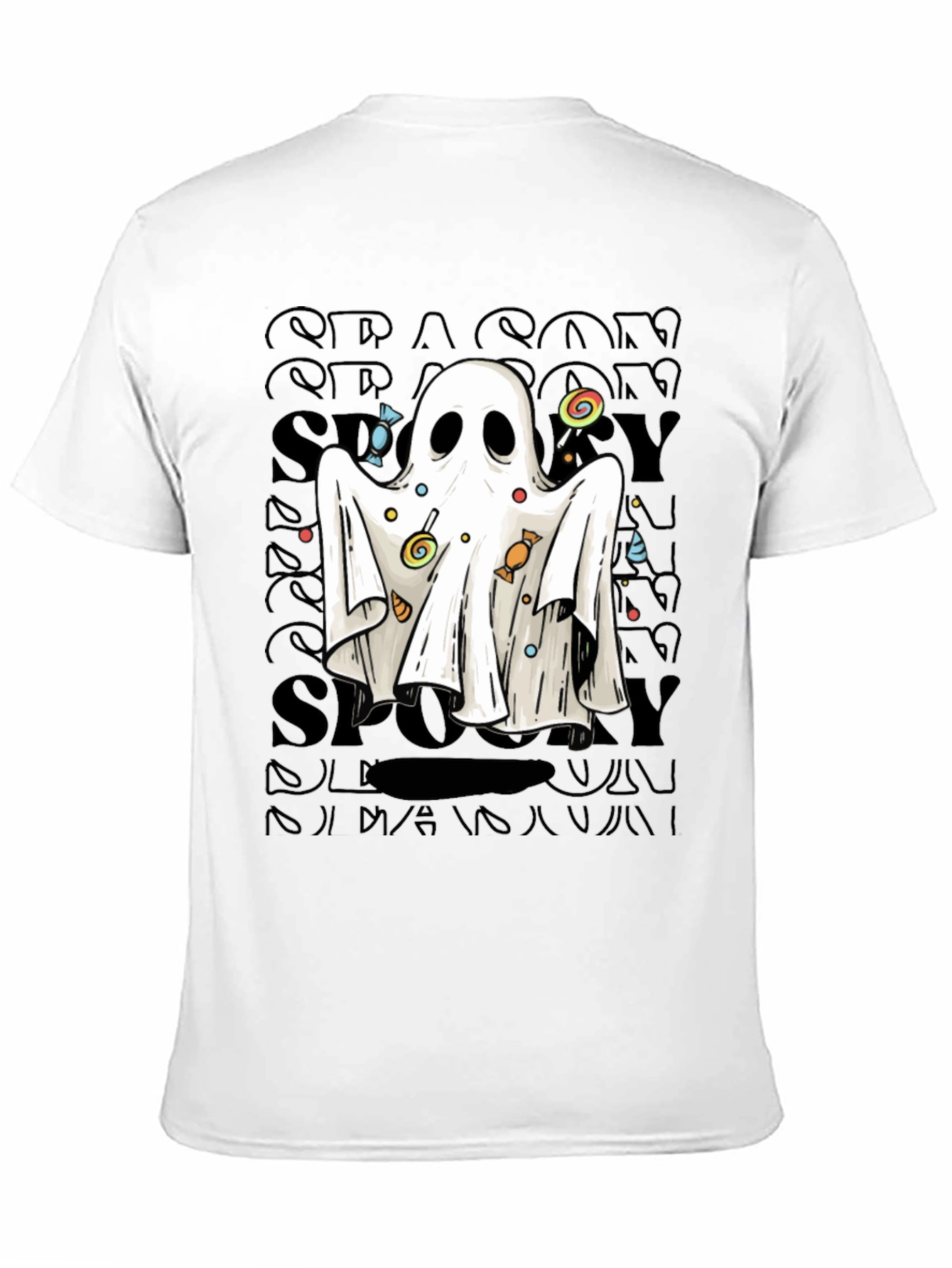 Spooky Ghost Candy T-Shirt - Halloween Apparel