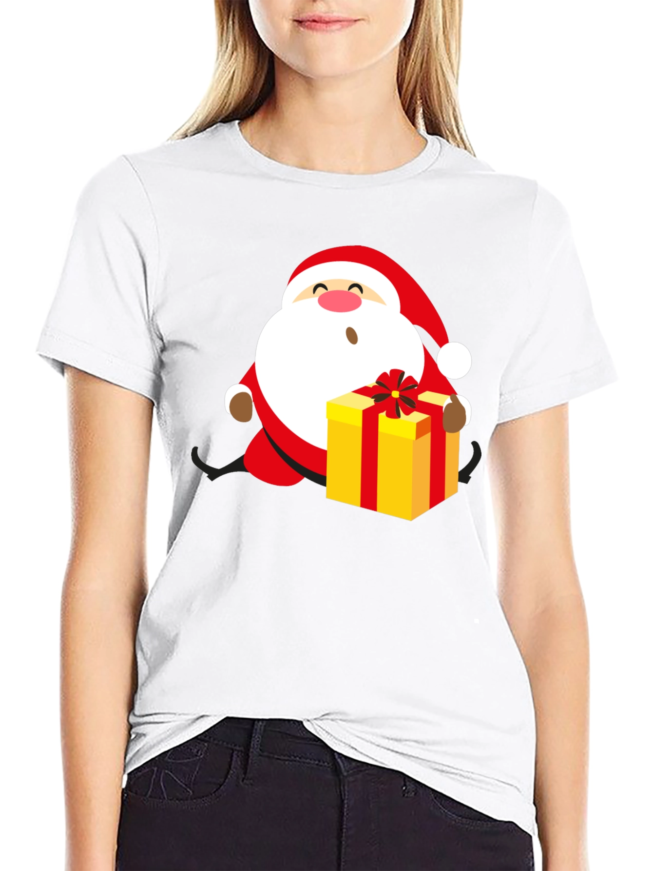 Festive Santa Gift Graphic Tee