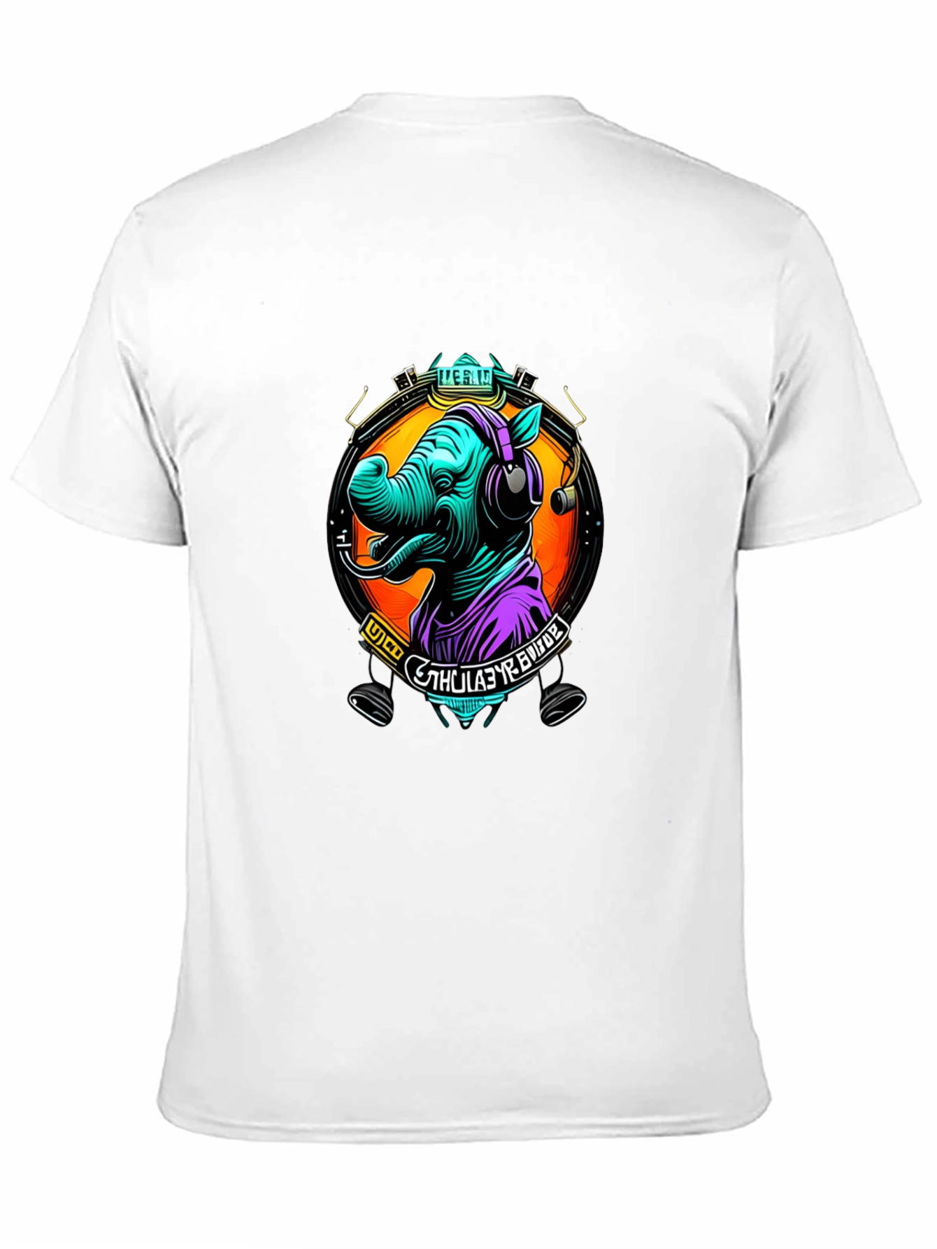 Rhinoceros DJ Graphic Tee - Cool Animal Lover Shirt