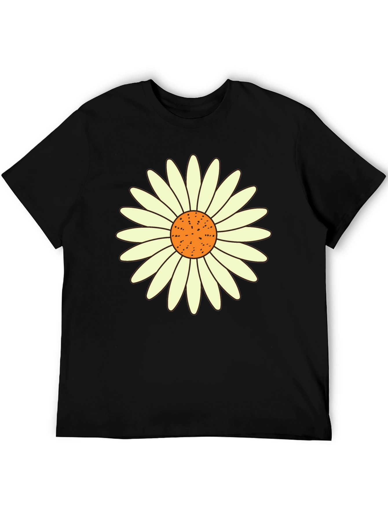 Daisy Graphic Tee - Black Casual T-Shirt