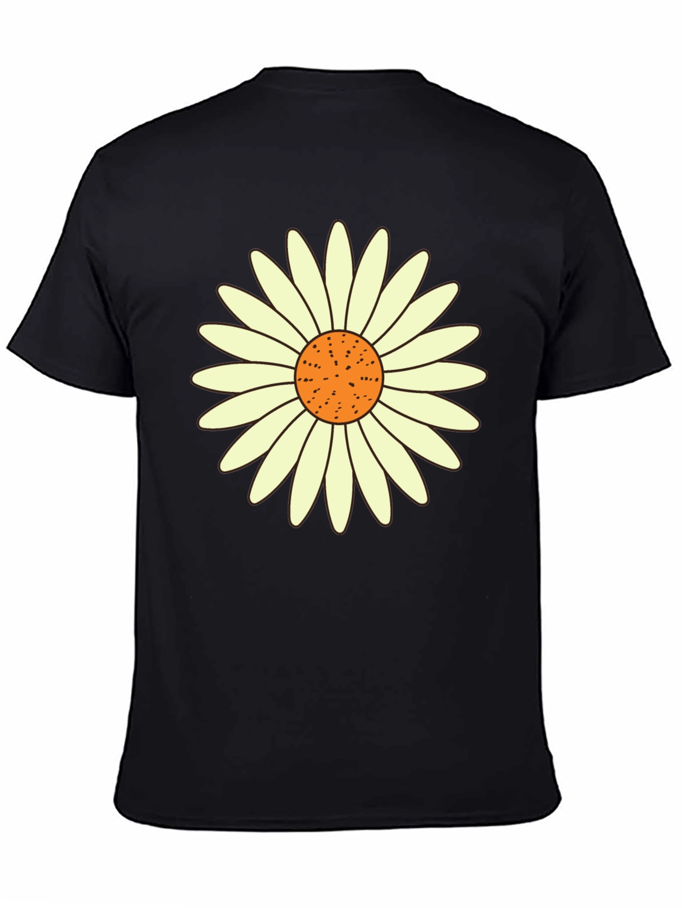 Daisy Graphic Tee - Black Casual T-Shirt