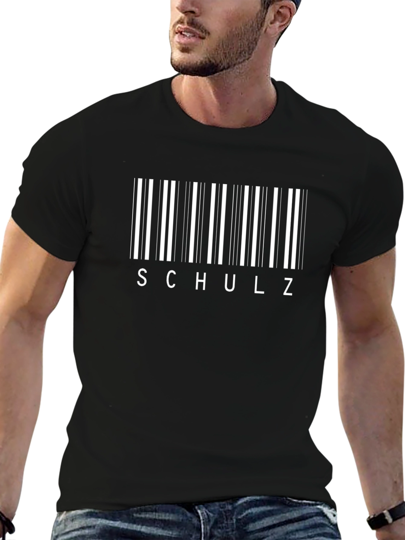 SCHULZ Barcode Graphic T-Shirt - Unique Design Casual Style