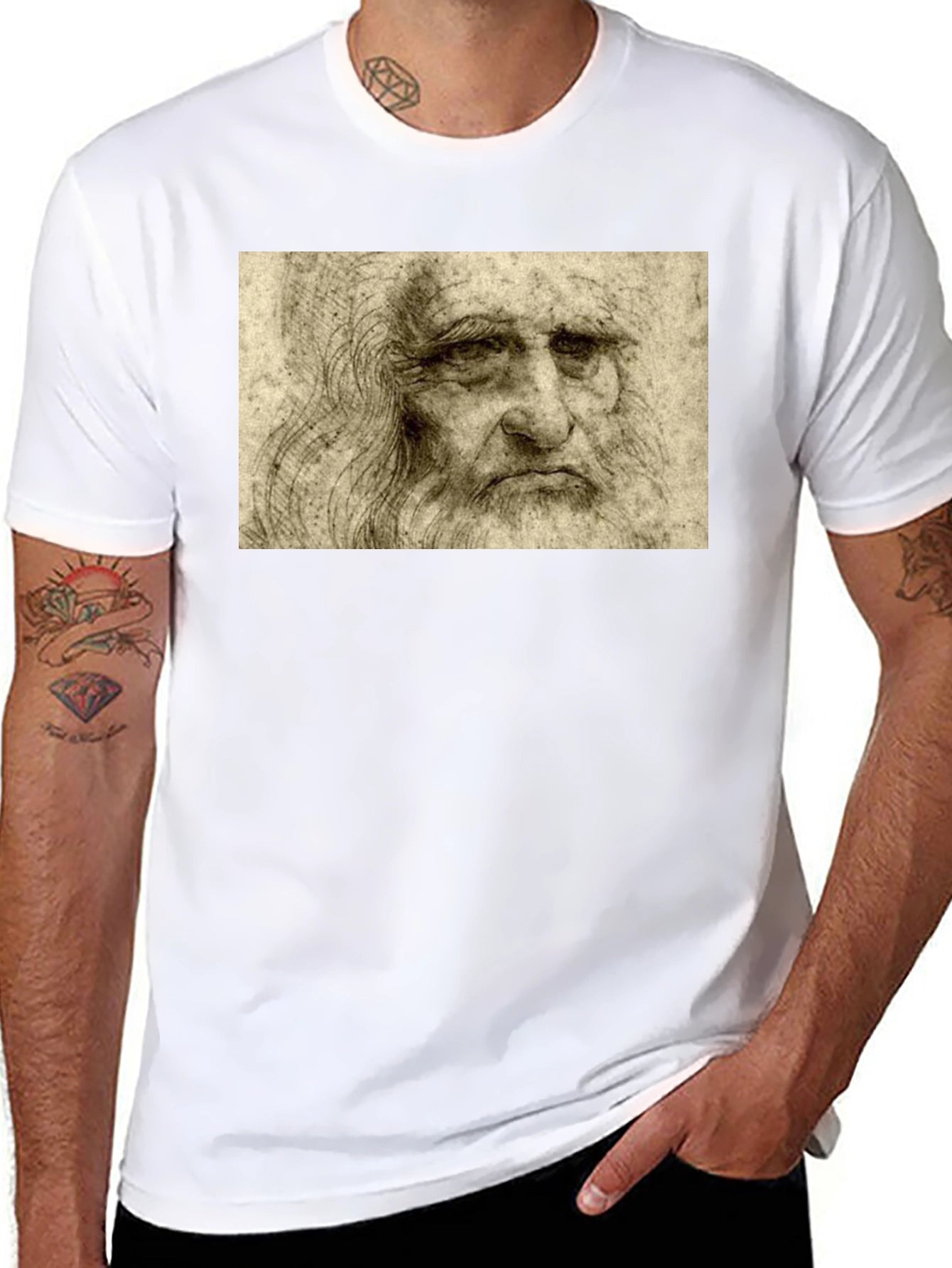 Leonardo da Vinci Self Portrait T-Shirt
