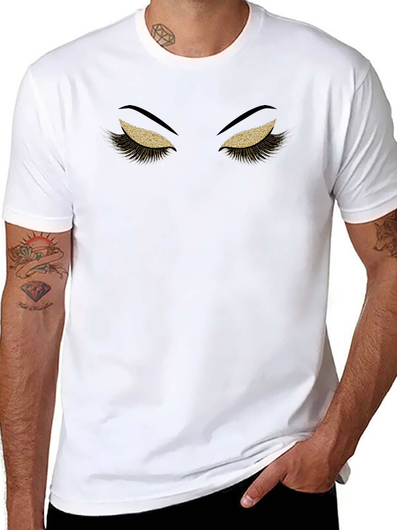 Eyes Glitter Graphic Tee