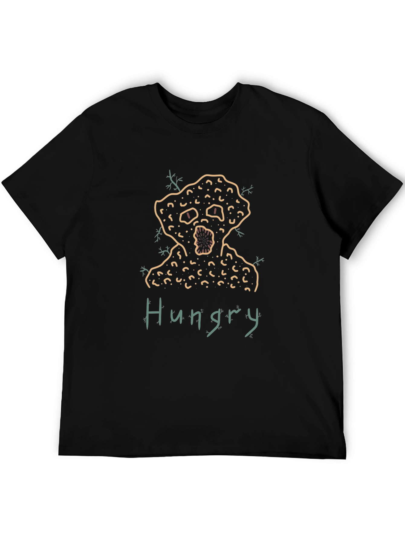 Hungry Monster Graphic Tee - Mens Black T-Shirt