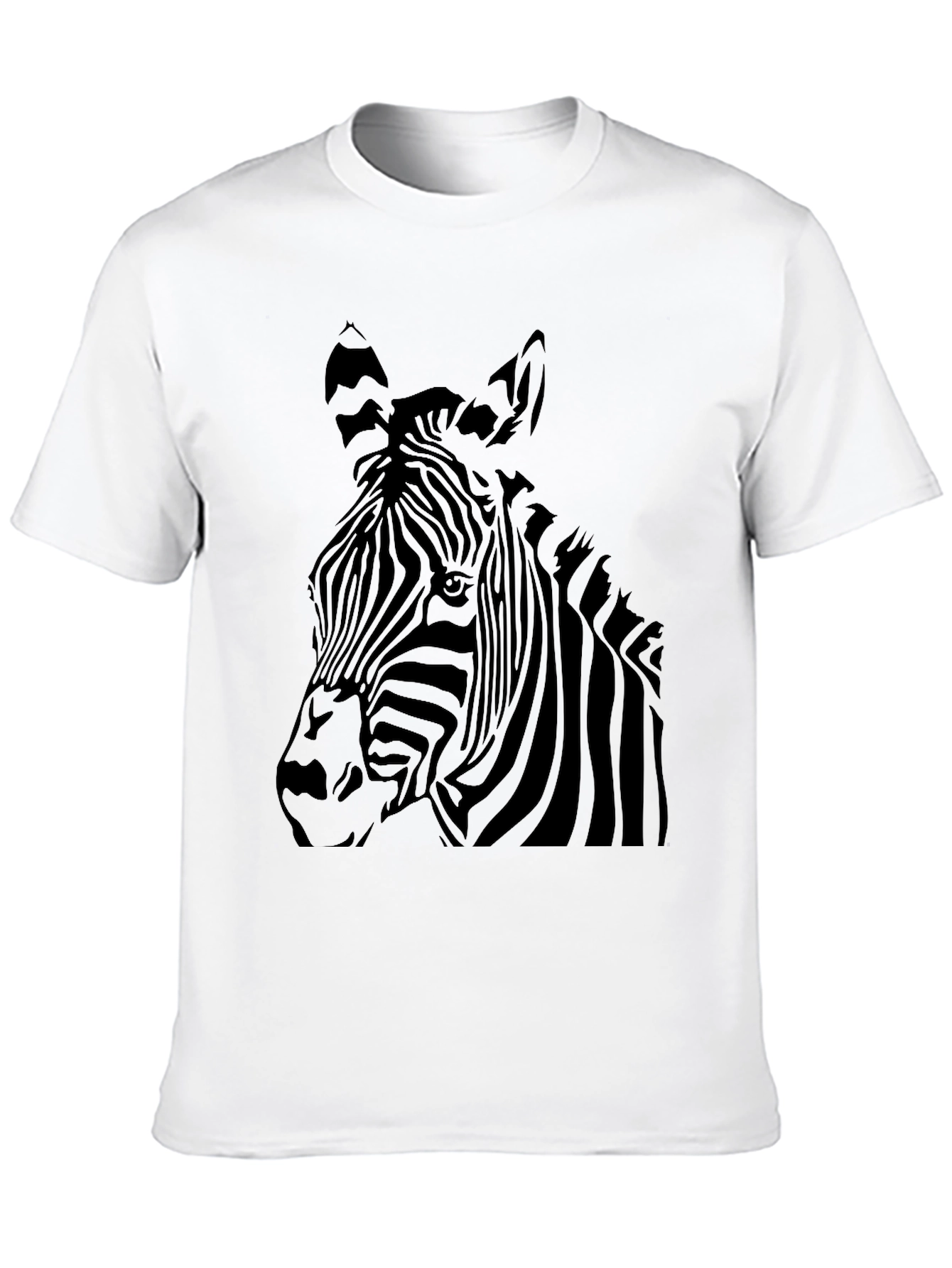 Mens Zebra Graphic Black T-Shirt