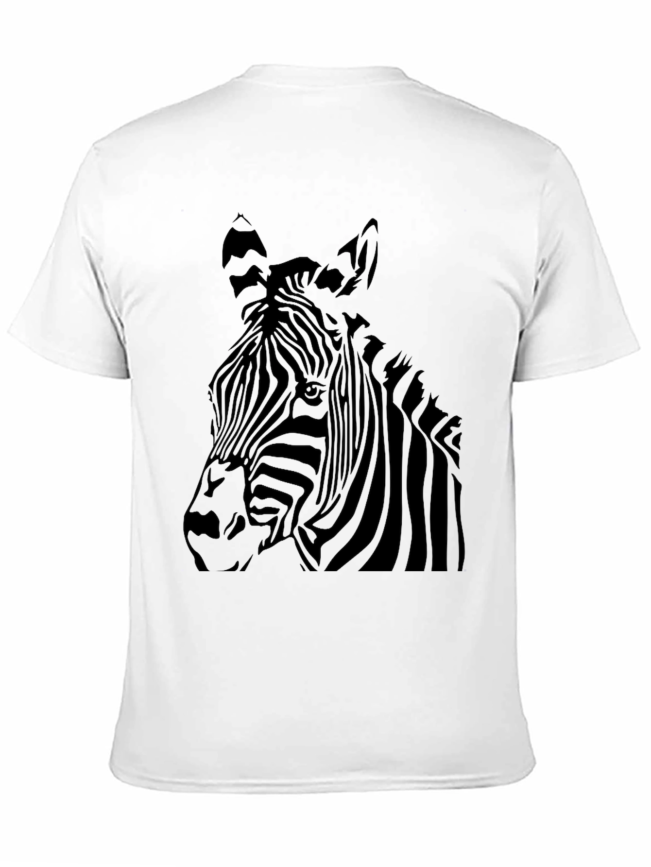 Mens Zebra Graphic Black T-Shirt