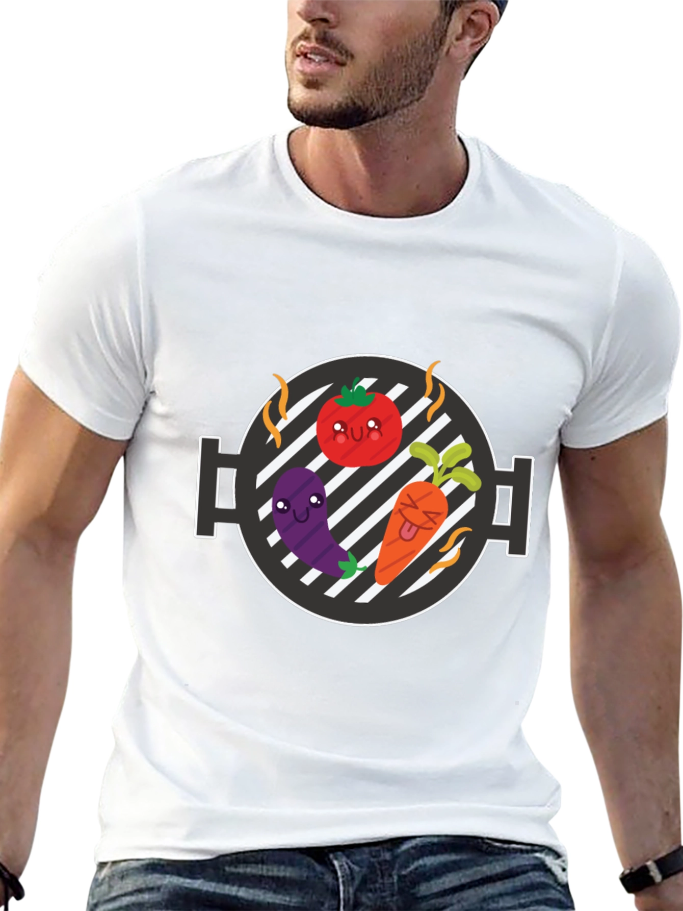 Veggie BBQ T-Shirt - Funny Vegan Grill Tee