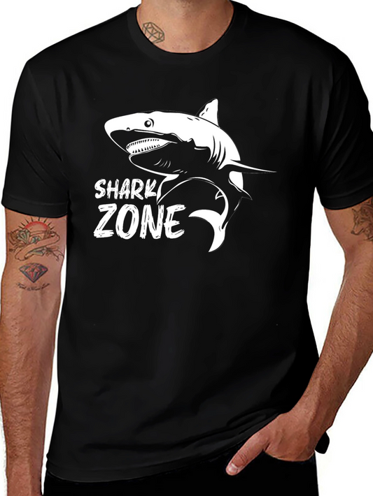 Shark Zone Graphic T-Shirt | Mens Crew Neck Tee