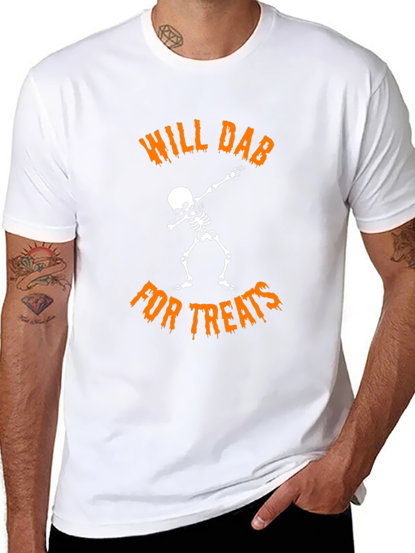 Will Dab For Treats T-Shirt Halloween Skeleton