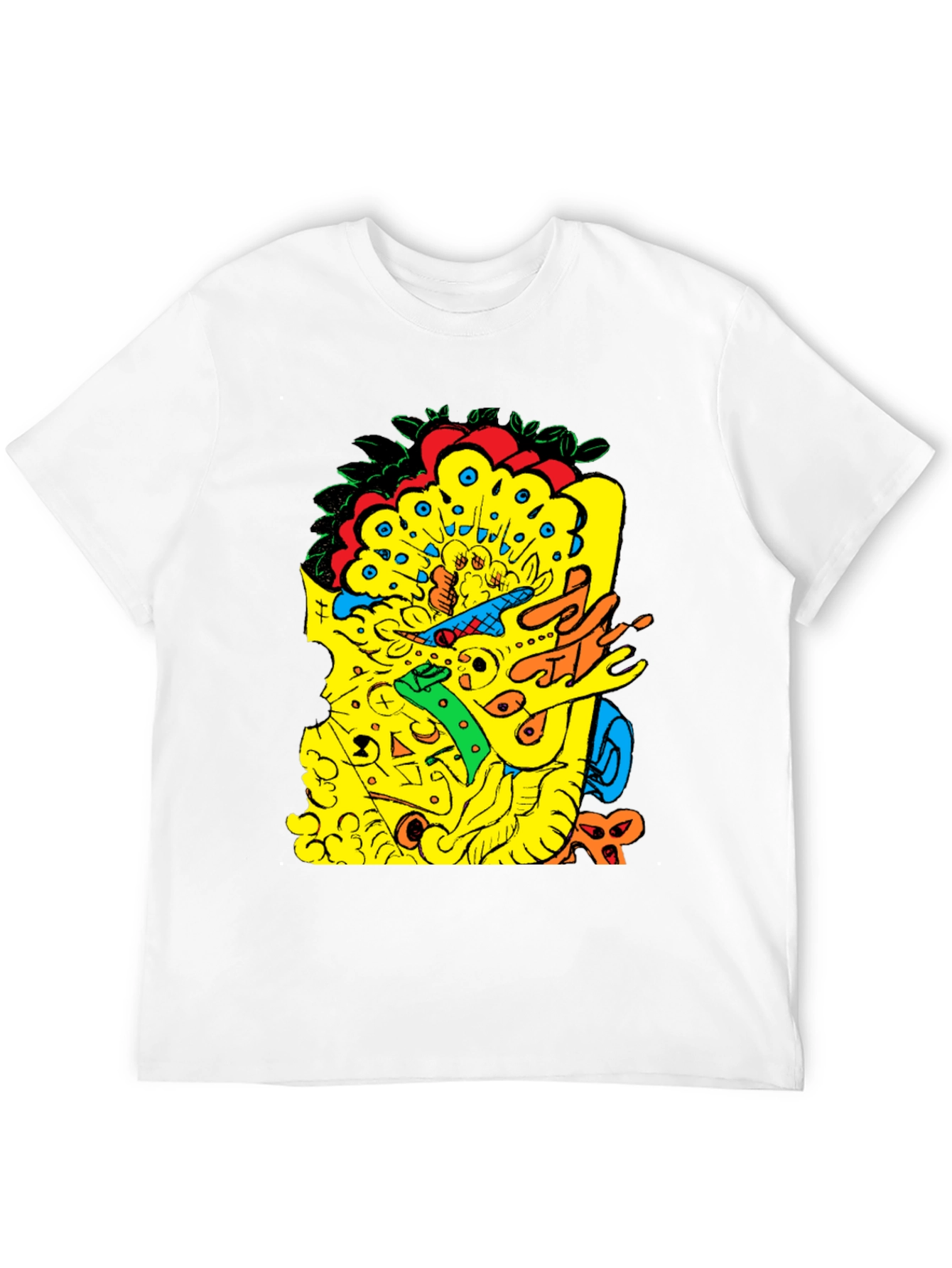 Abstract Graphic Print Black T-Shirt
