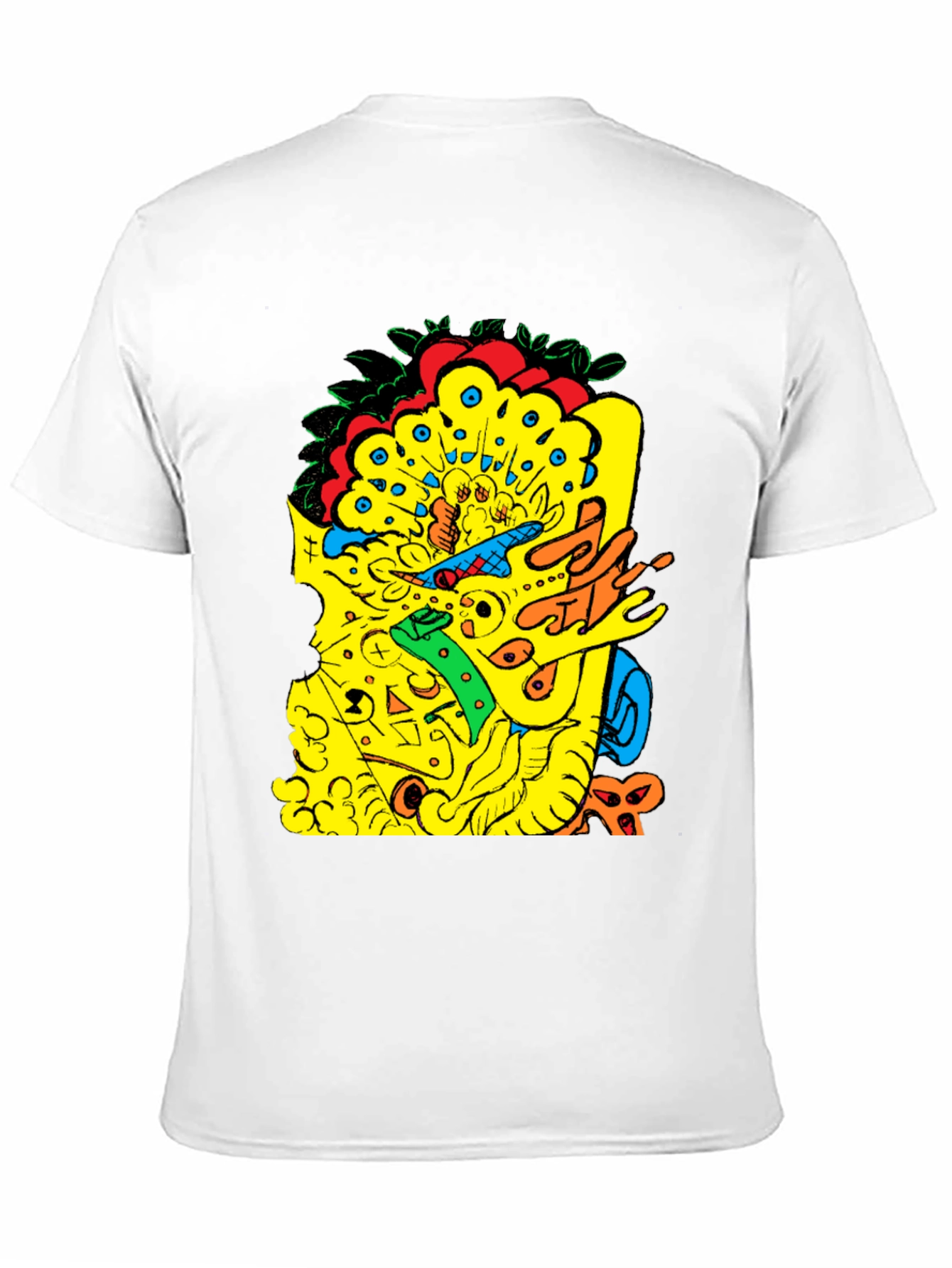 Abstract Graphic Print Black T-Shirt