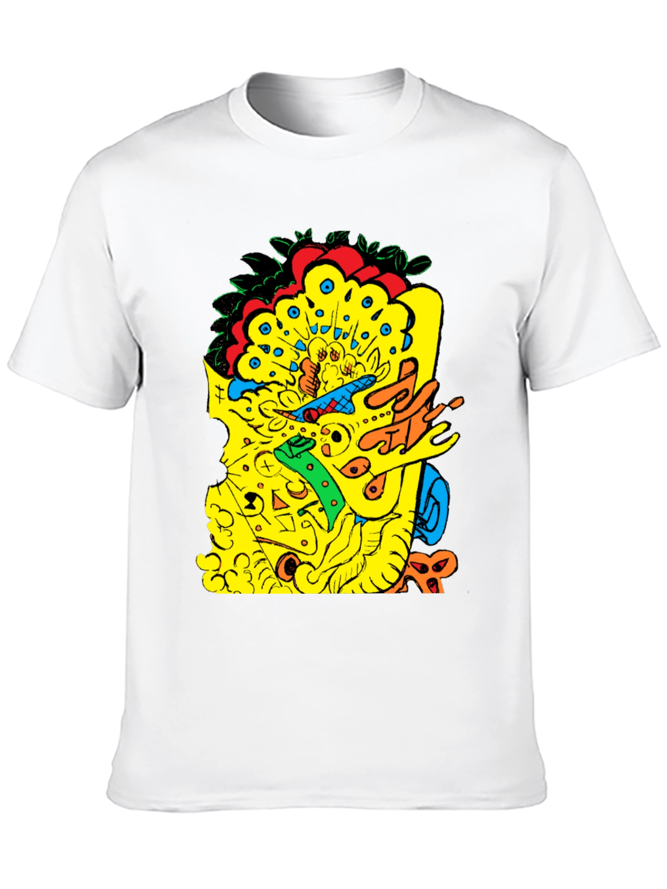 Abstract Graphic Print Black T-Shirt