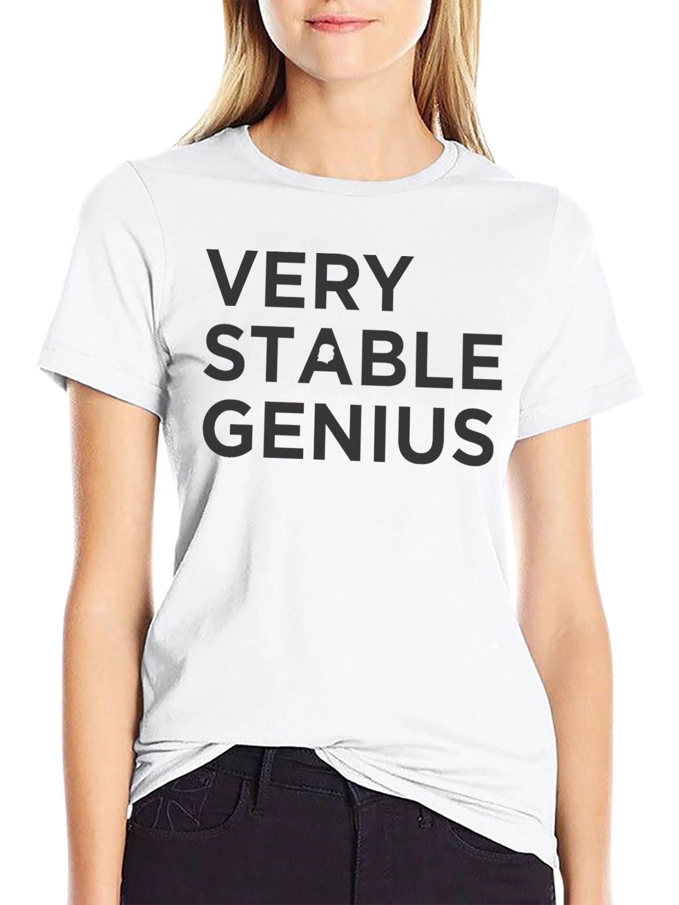 Very Stable Genius Black Graphic Tee