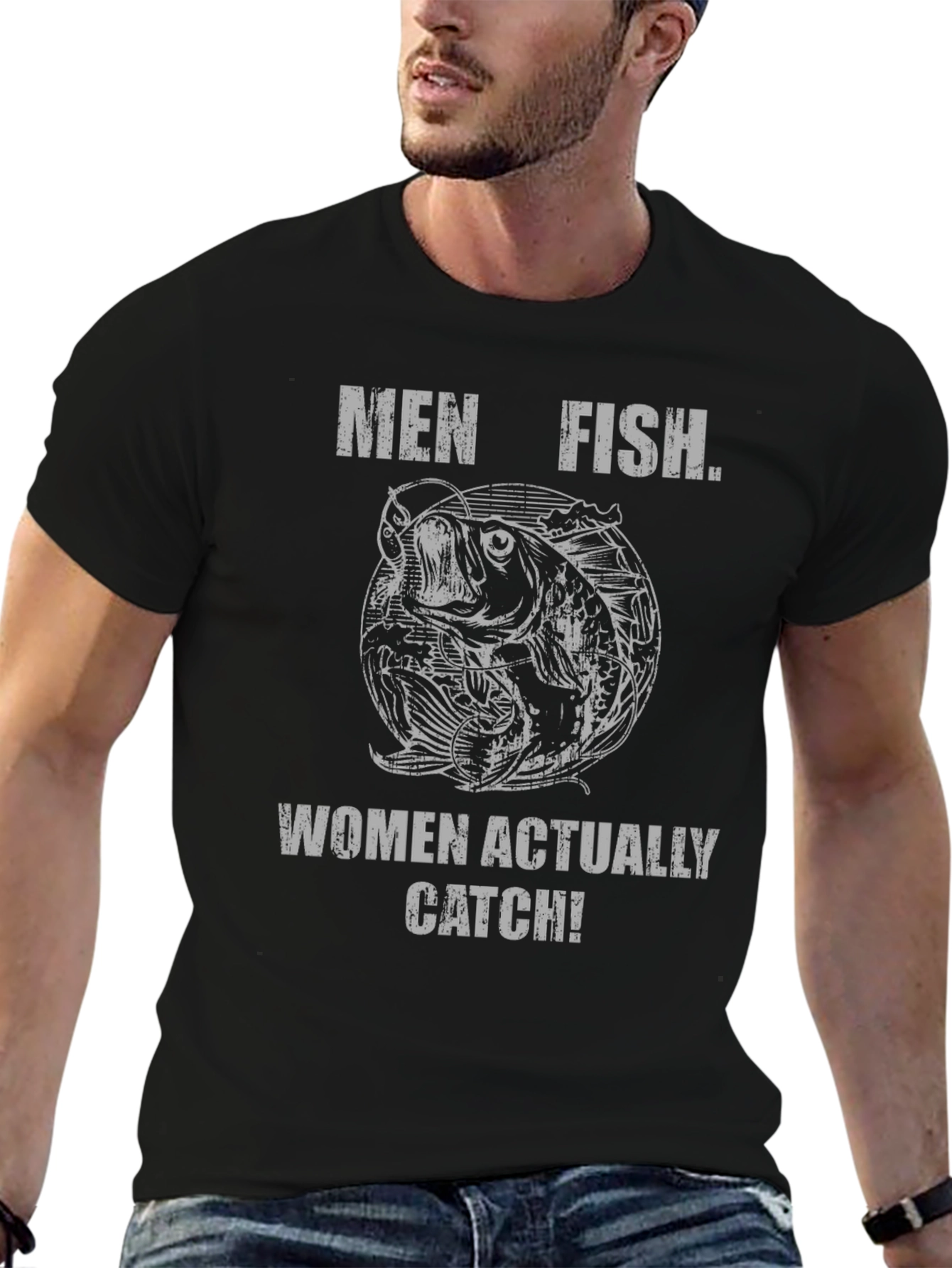 Men Fish Women Catch T-Shirt - Funny Fishing Tee