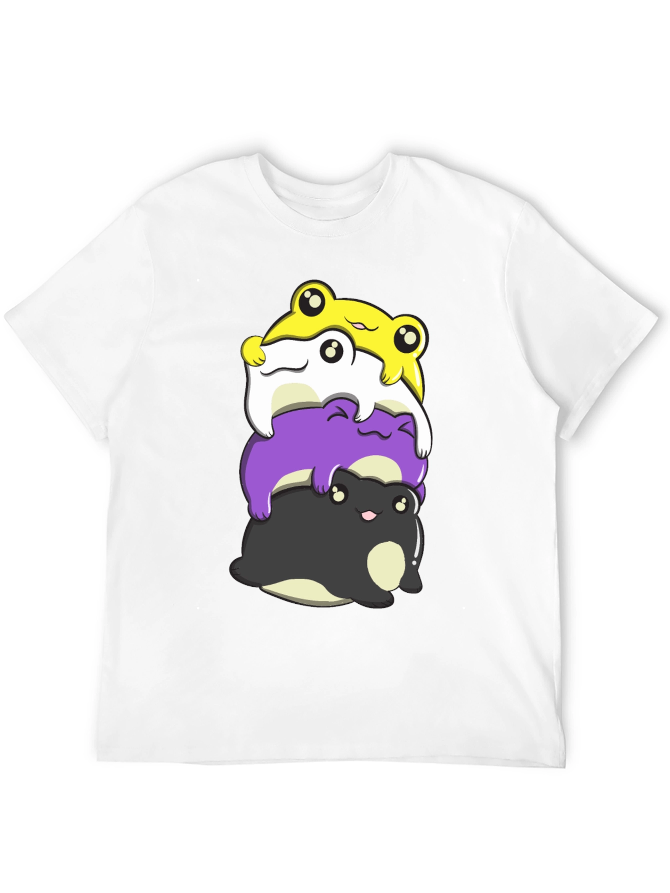 Stacked Frog Nonbinary Pride T-Shirt