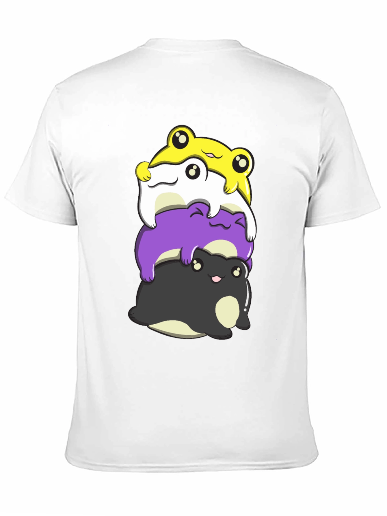 Stacked Frog Nonbinary Pride T-Shirt