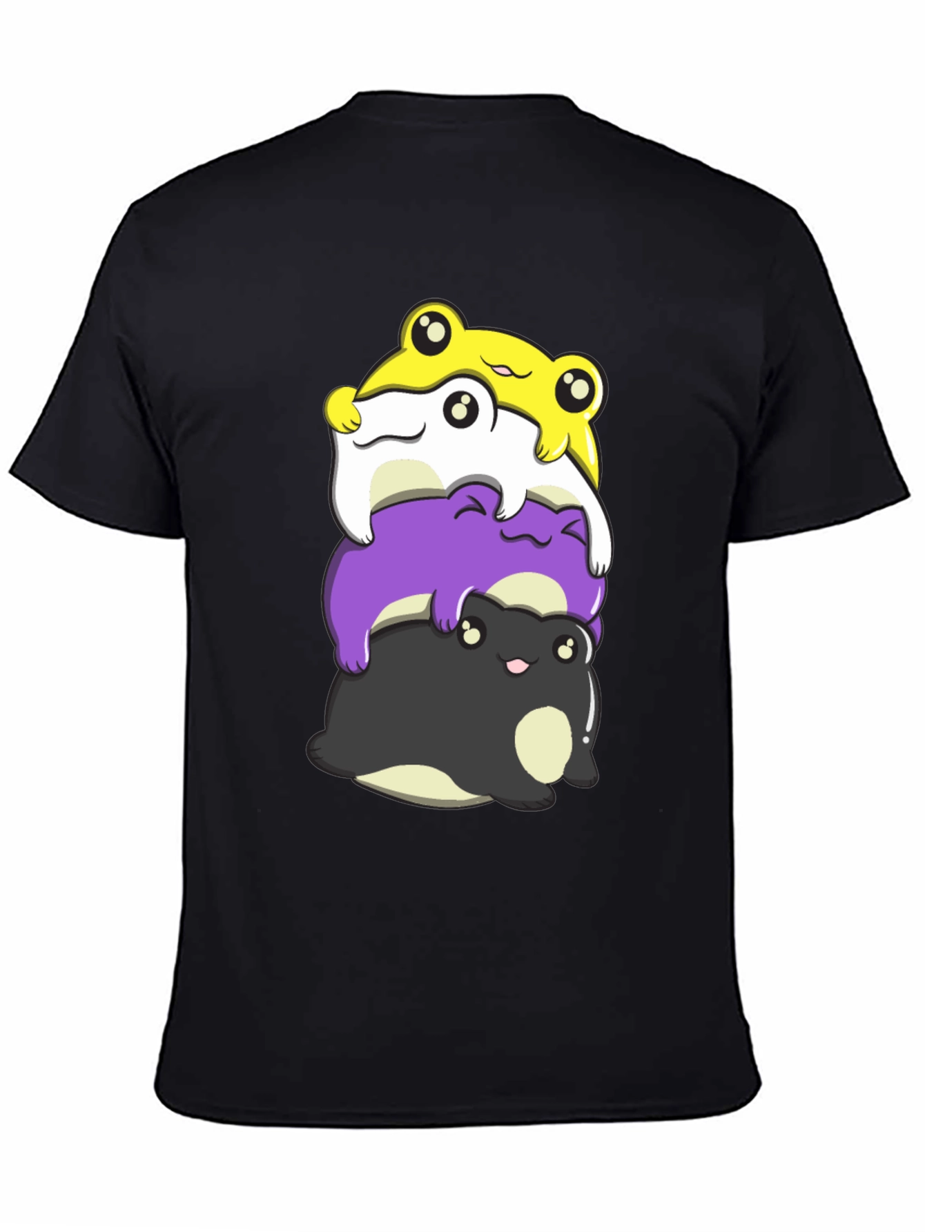 Stacked Frog Nonbinary Pride T-Shirt