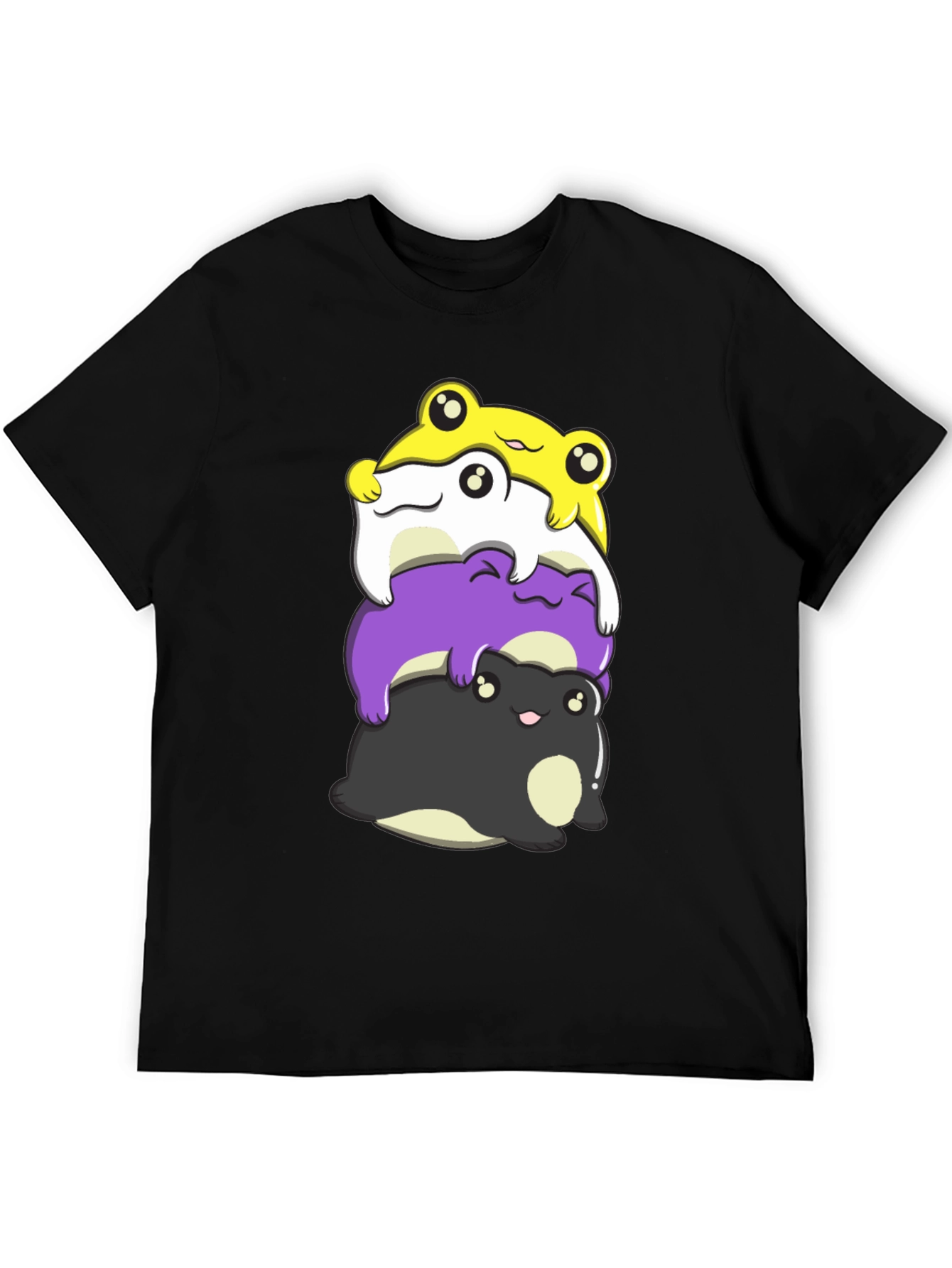 Stacked Frog Nonbinary Pride T-Shirt