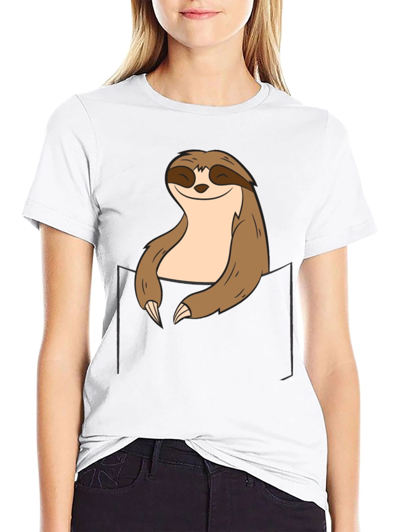 Sloth Pocket Graphic Tee - Relaxed Comfort