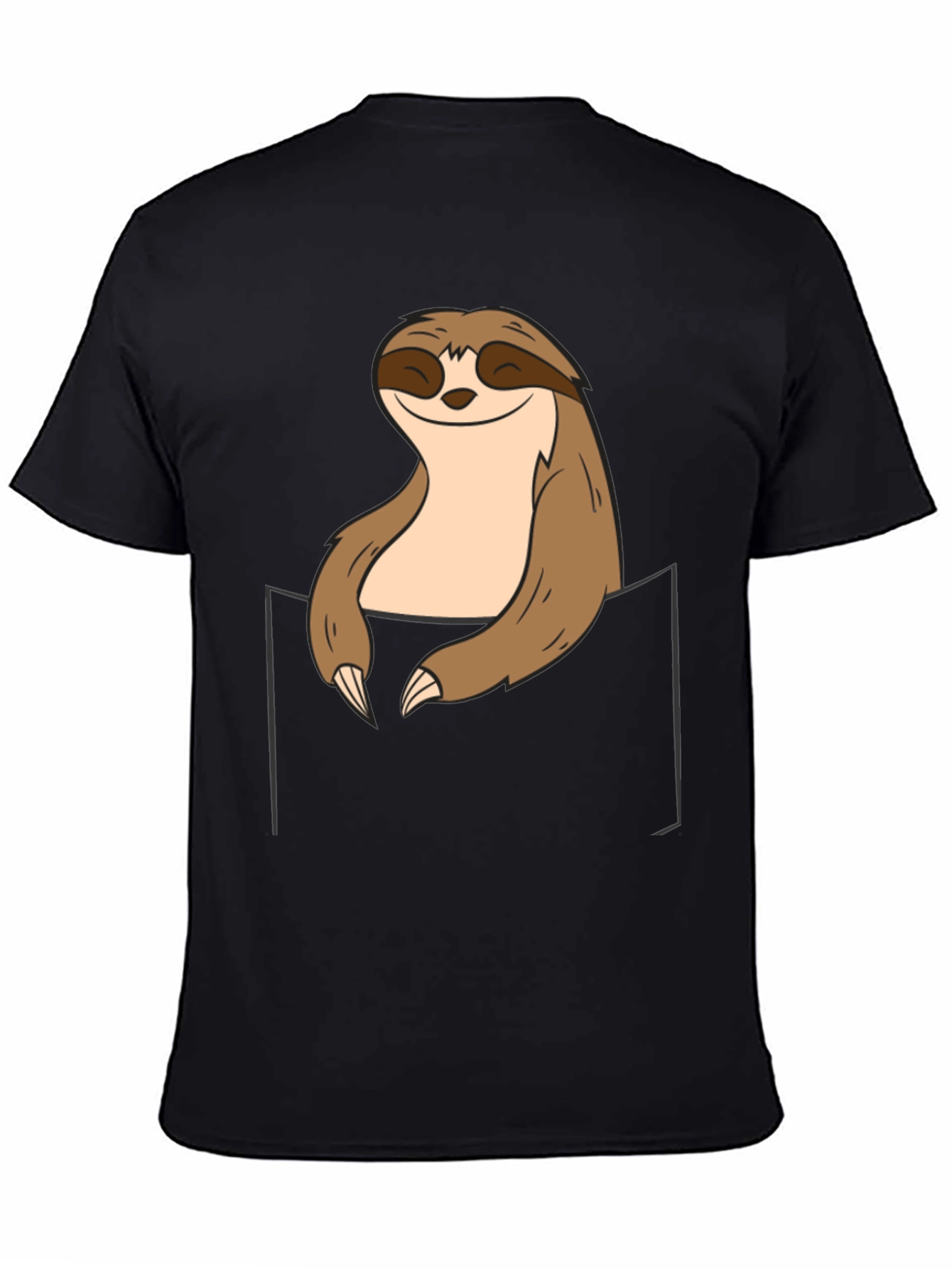 Sloth Pocket Graphic Tee - Relaxed Comfort
