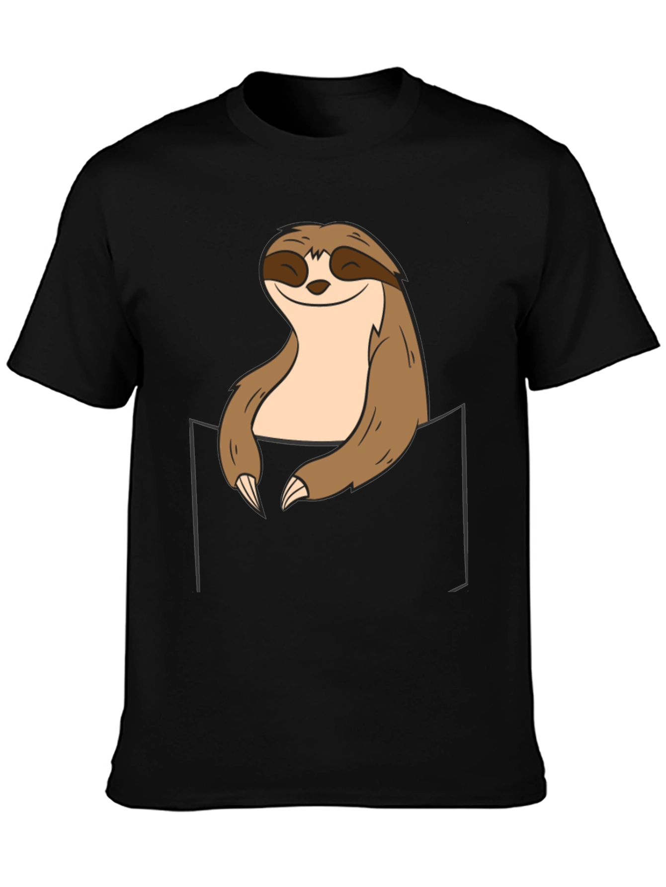 Sloth Pocket Graphic Tee - Relaxed Comfort