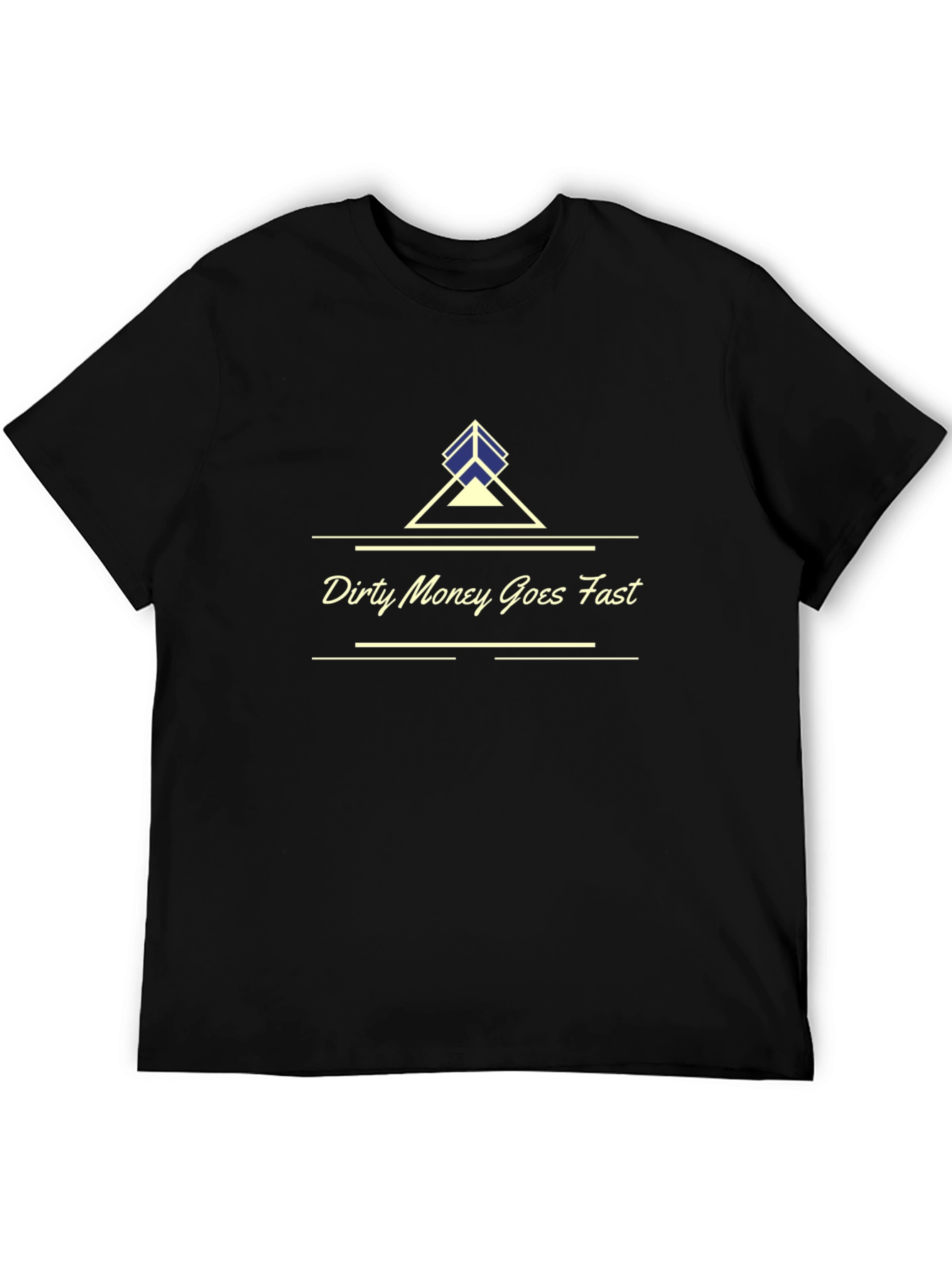 Dirty Money Goes Fast Graphic Black T-Shirt