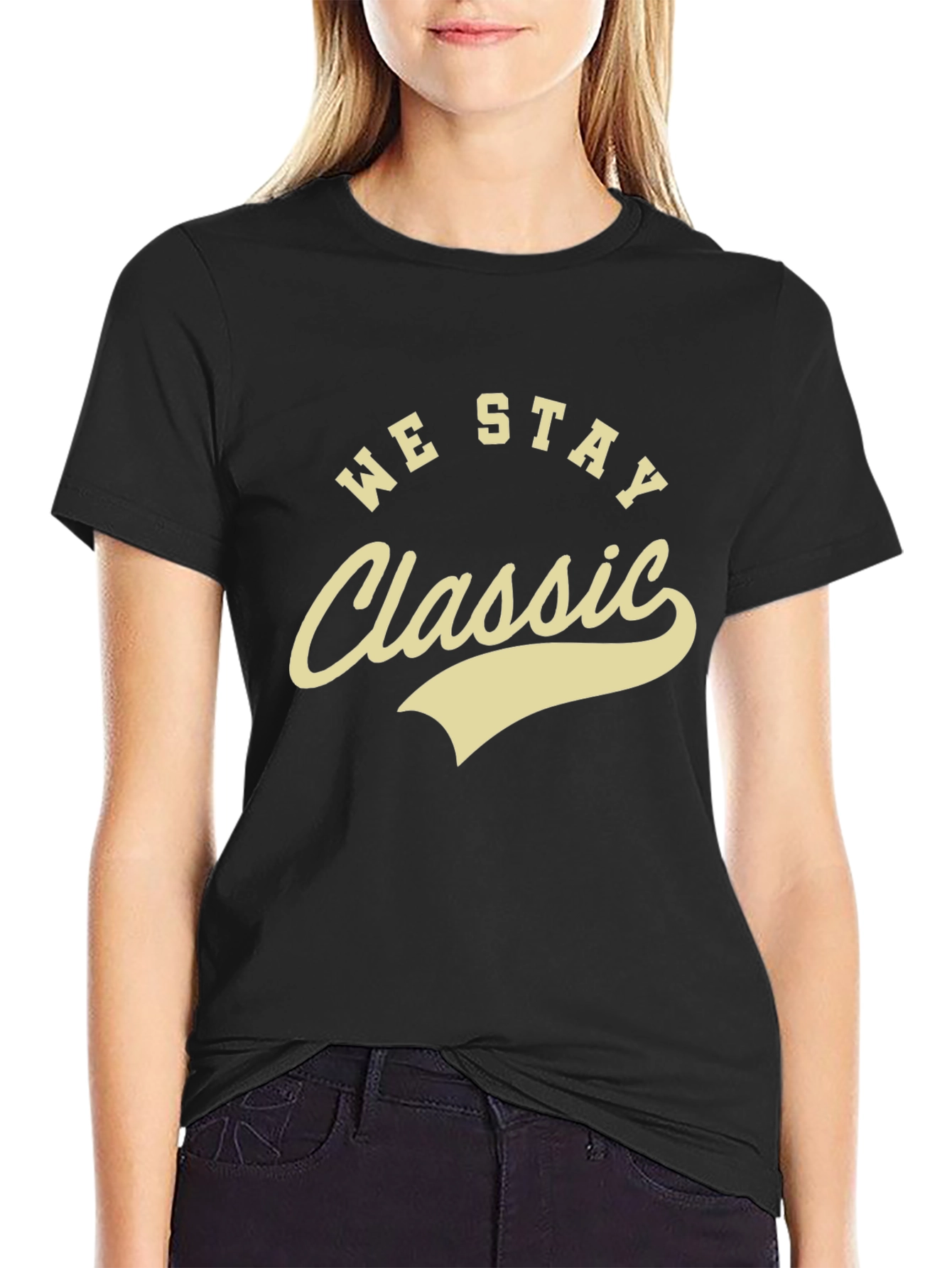 We Stay Classic Mens Black T-Shirt