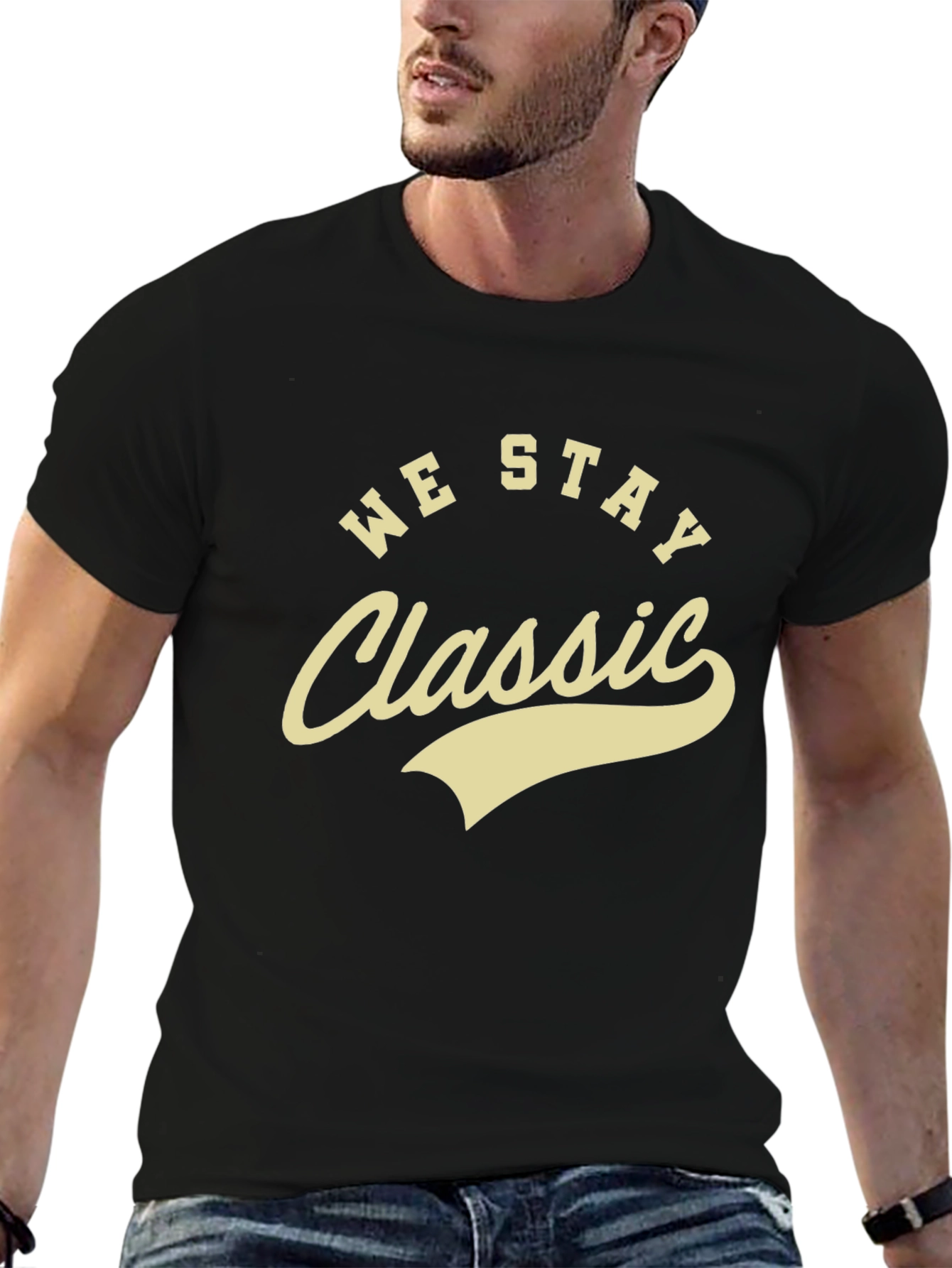 We Stay Classic Mens Black T-Shirt
