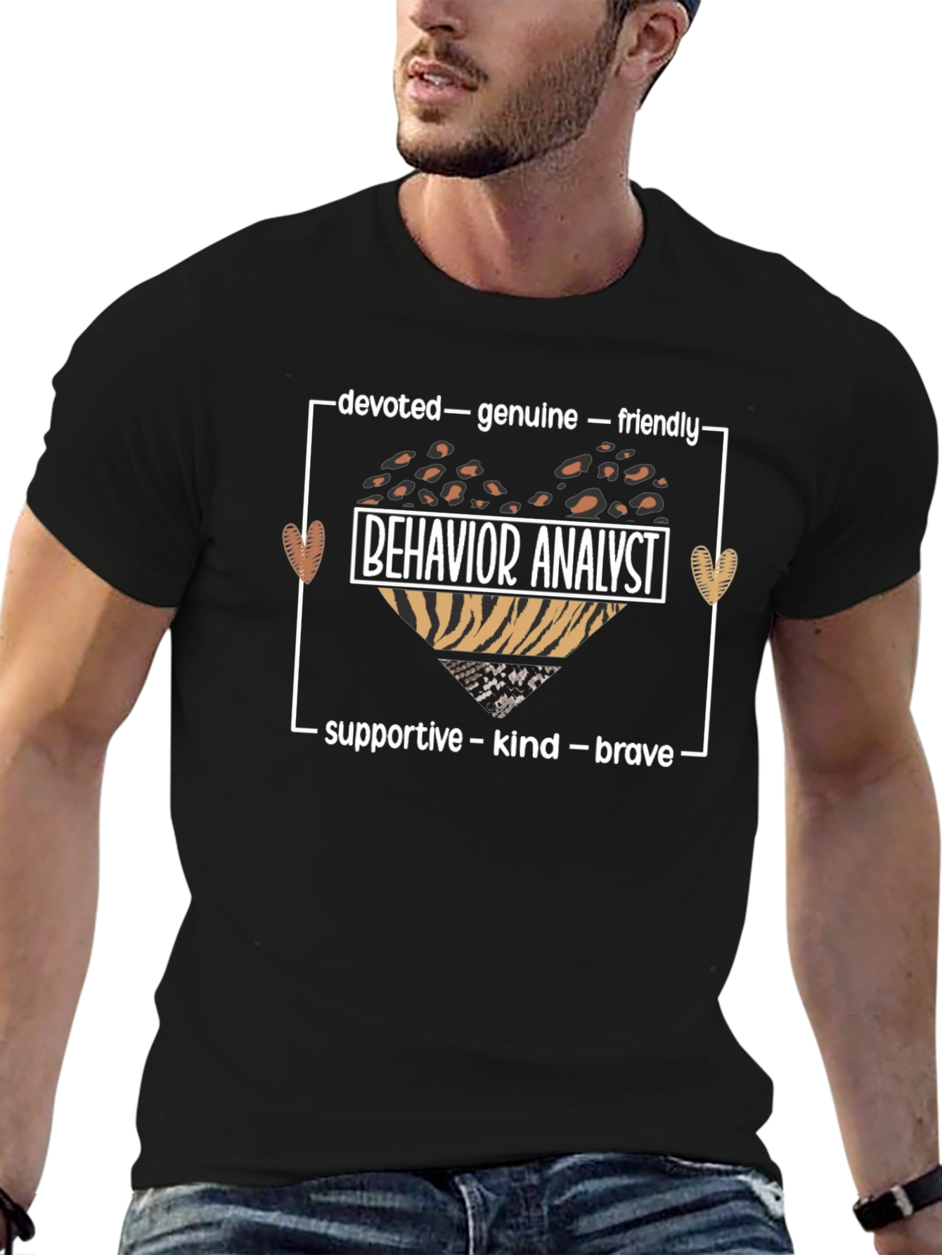 Behavior Analyst Heart T-Shirt: Devoted Genuine Friendly