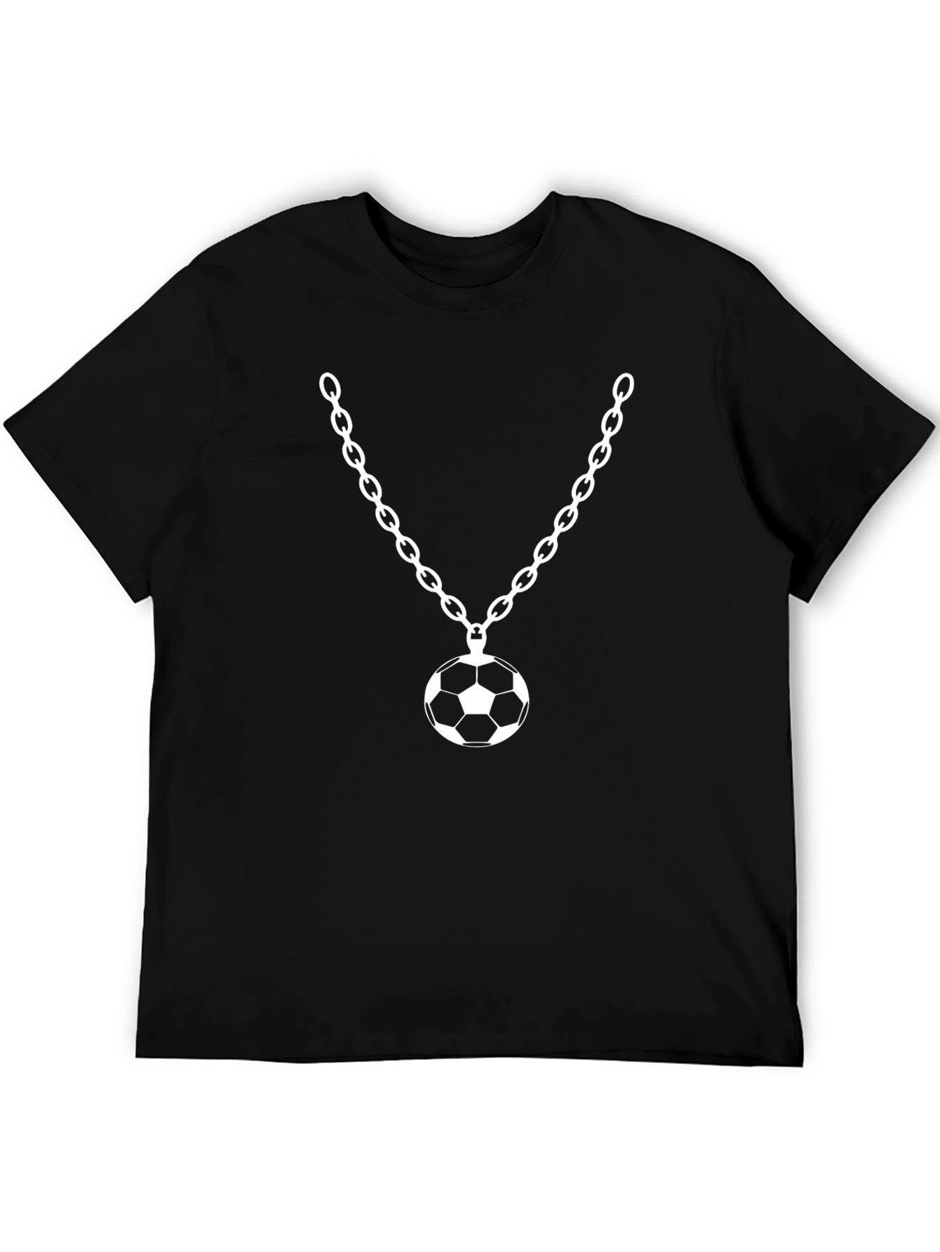 Soccer Ball Pendant T-Shirt - Black